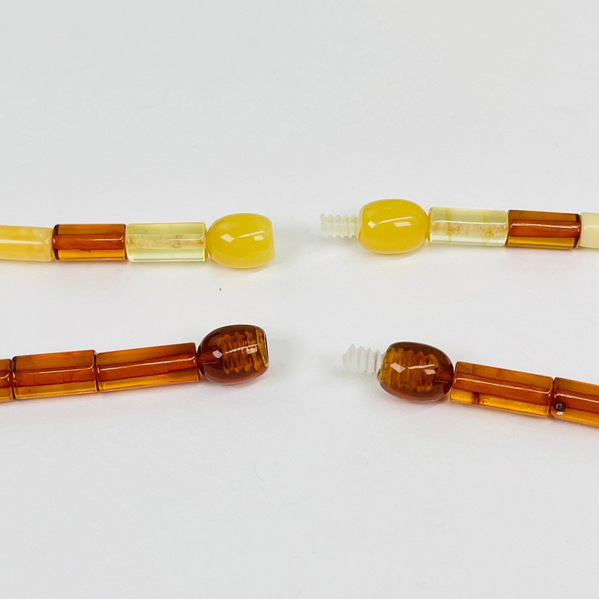 close up of the closure pieces opened.