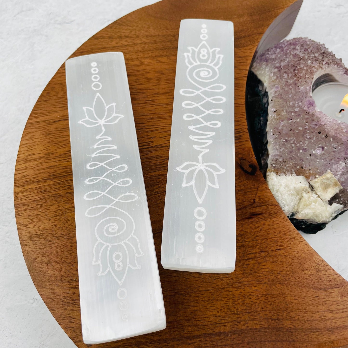 Selenite Bars 6"- Long Polished Charging Station