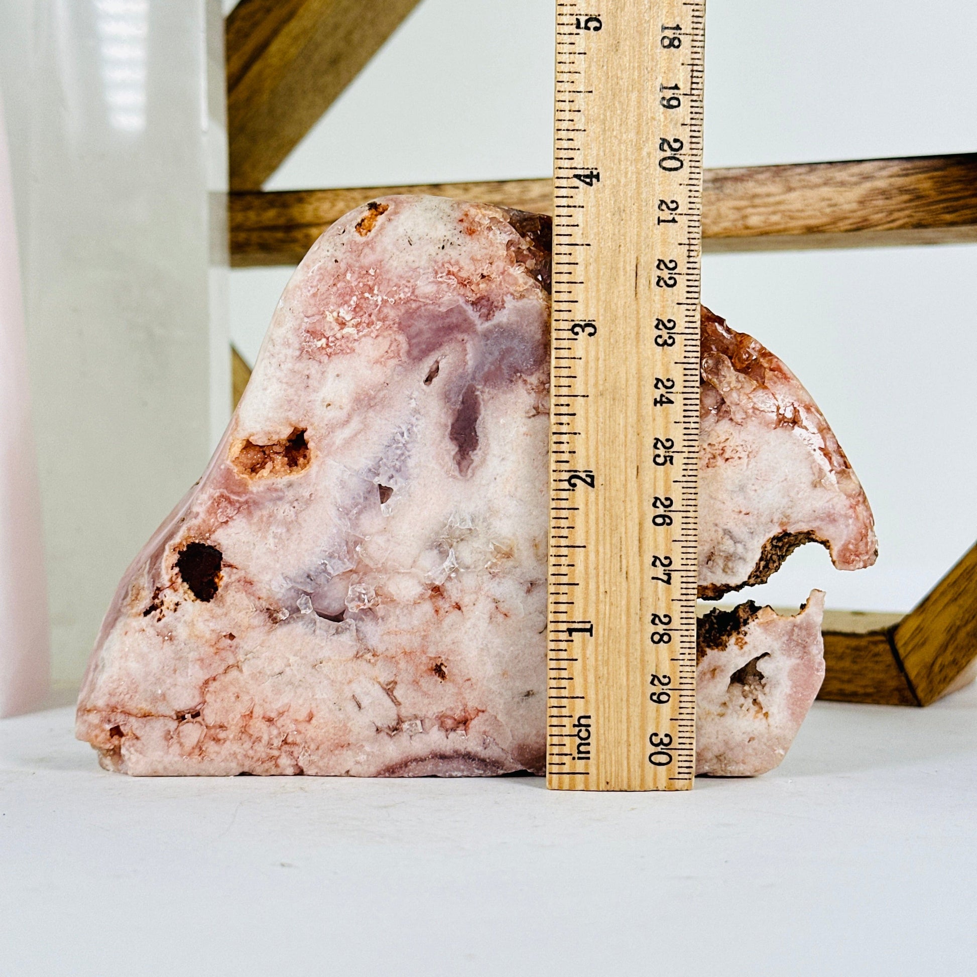 amethyst with decorations in the background