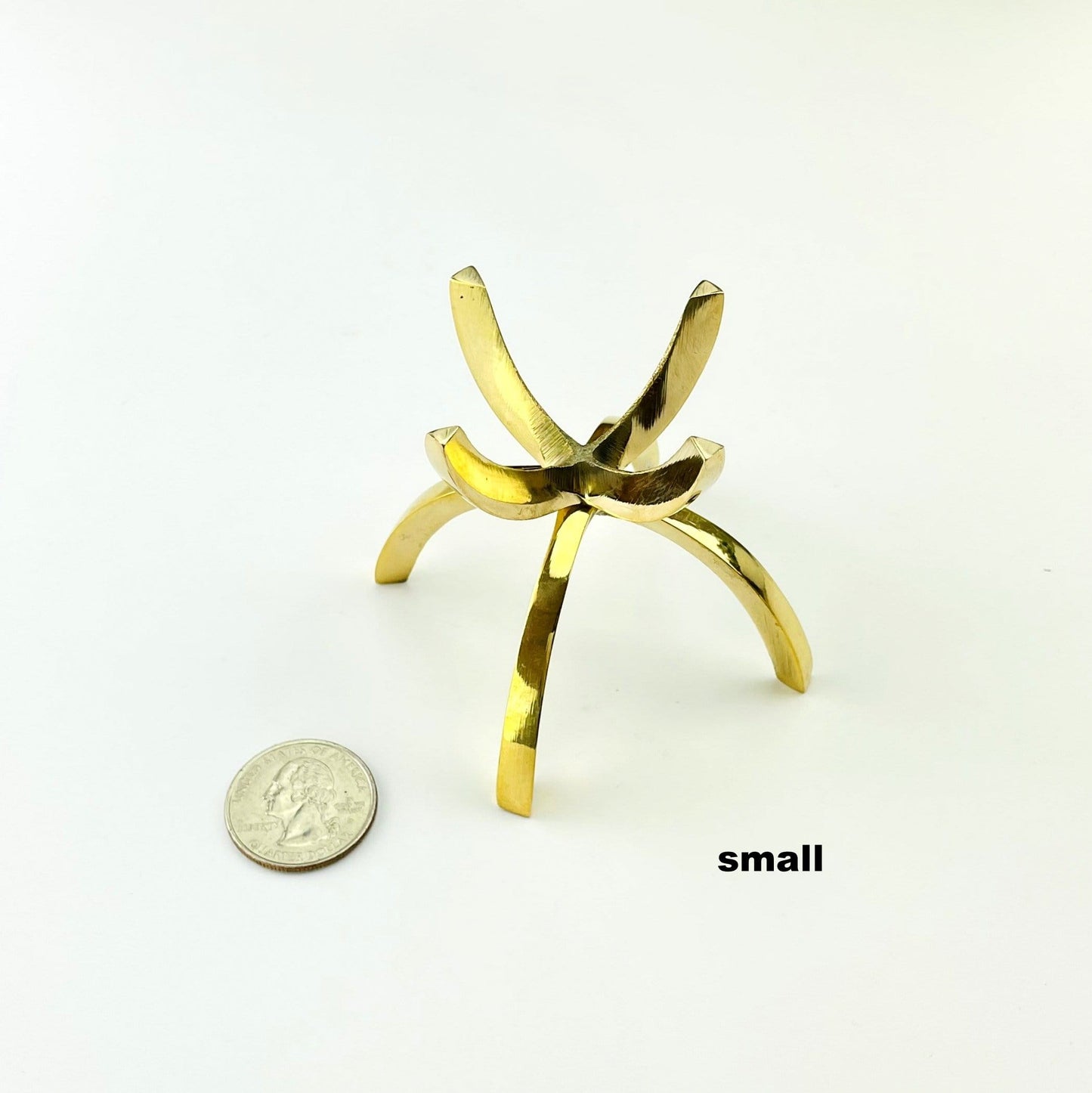small stand next to a quarter