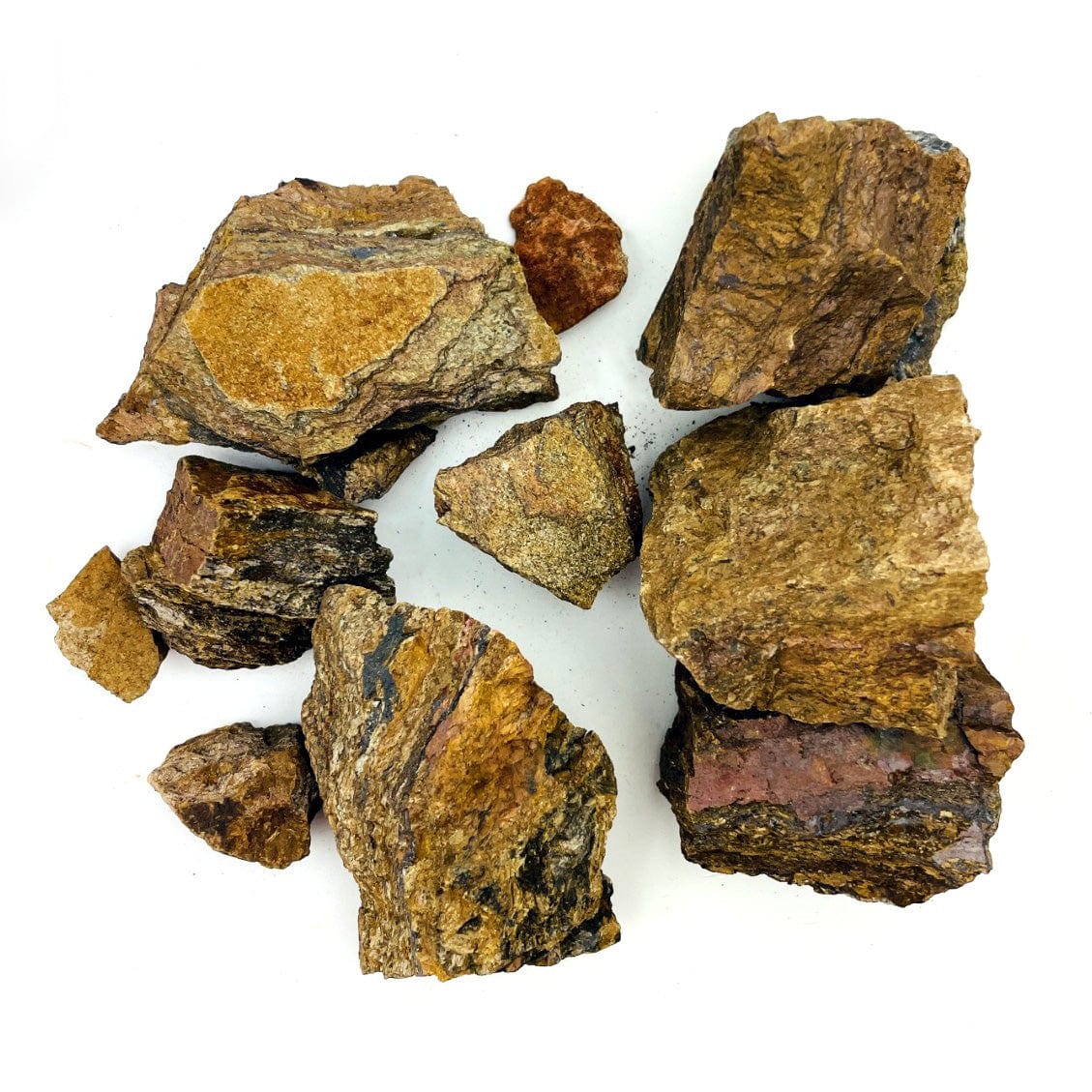 Tigers Eye Rough Stones - 1 Pound Bag worth