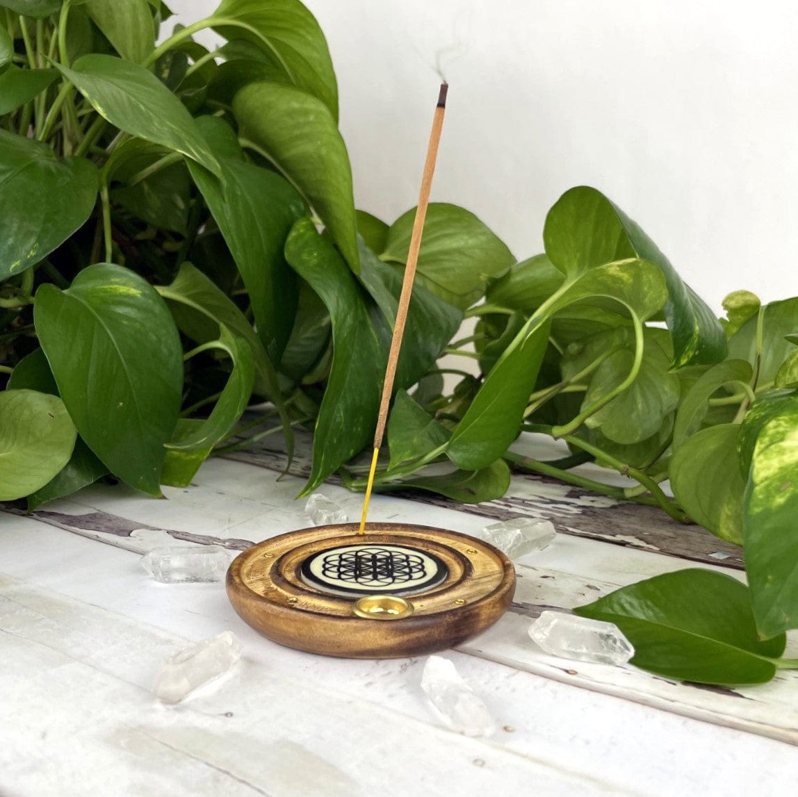 wooden incense burner made out of mango wood set us as home decor 