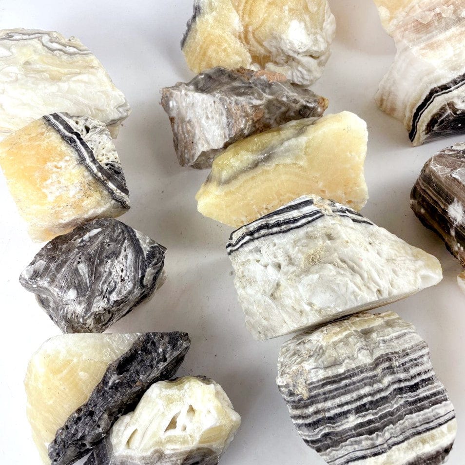 Mexican Onyx Rough Stone Chunks in various colors