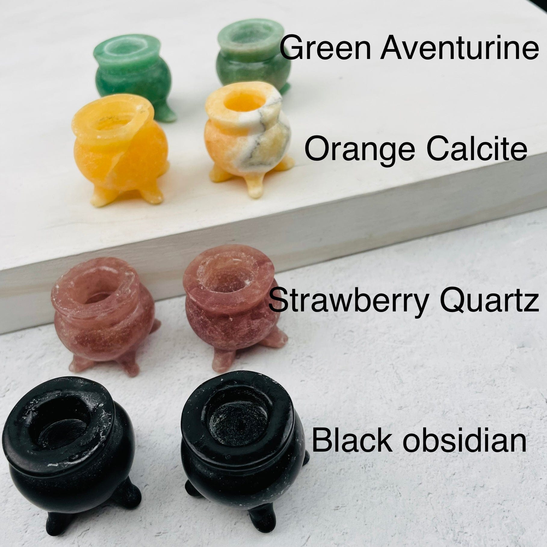 cauldrons next to their crystal name