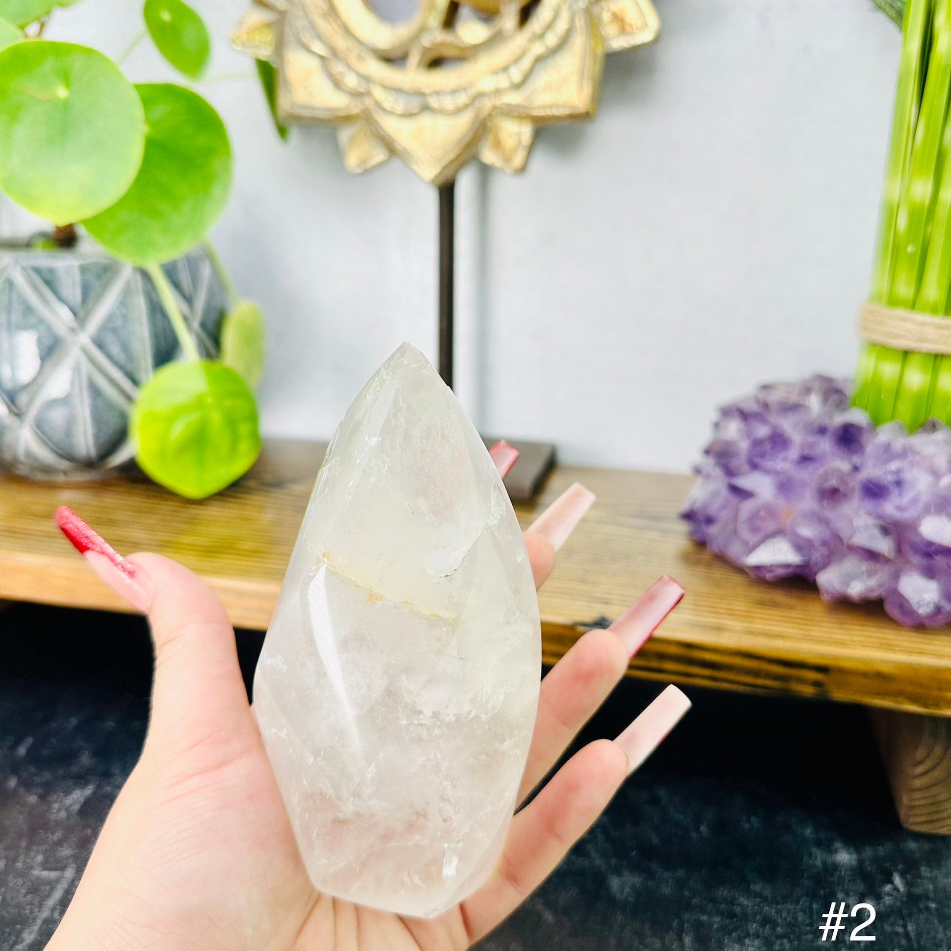 Crystal Quartz Flame Point - YOU CHOOSE - choice number two front view