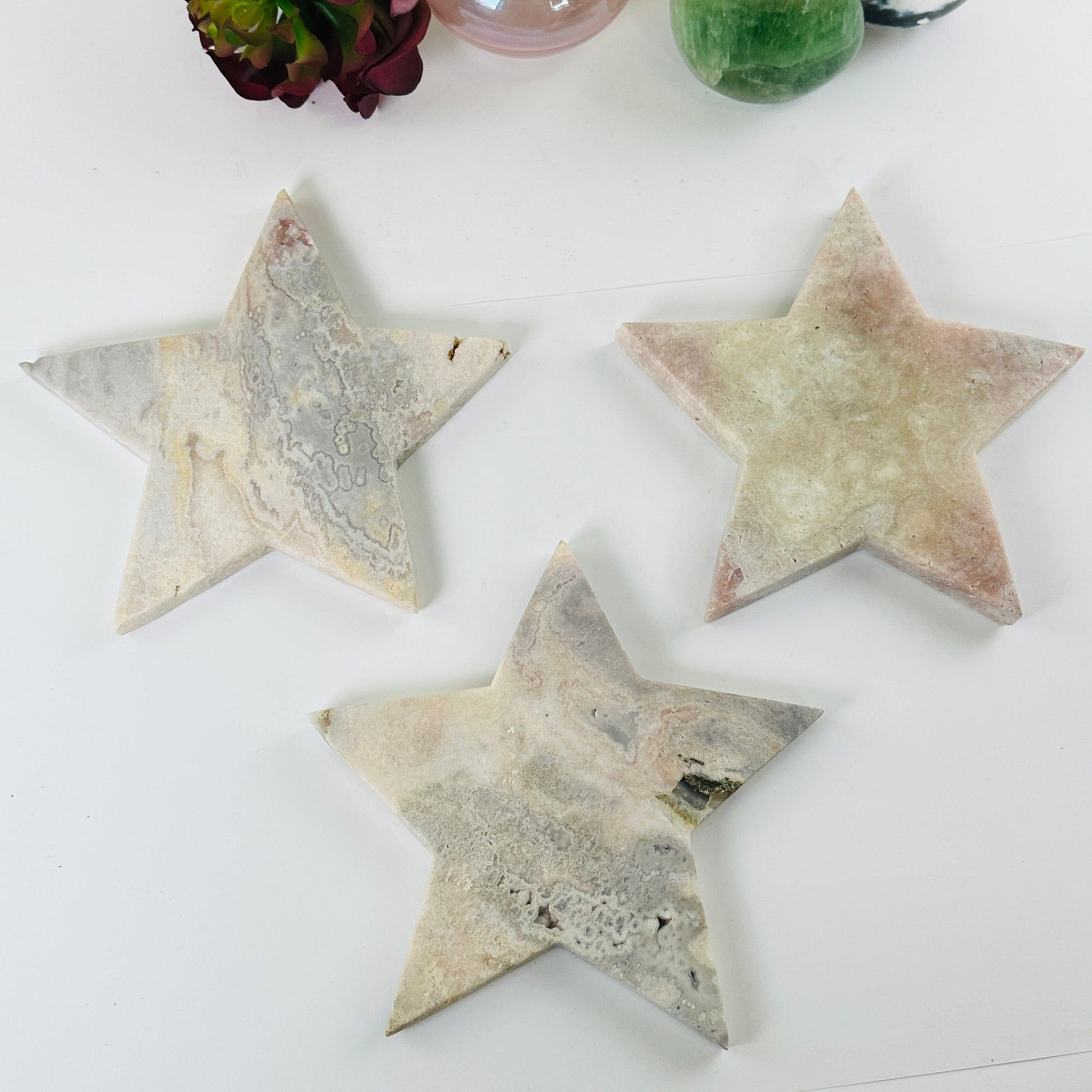 Pink Amethyst Large Crystal Star - You Choose all variants top view