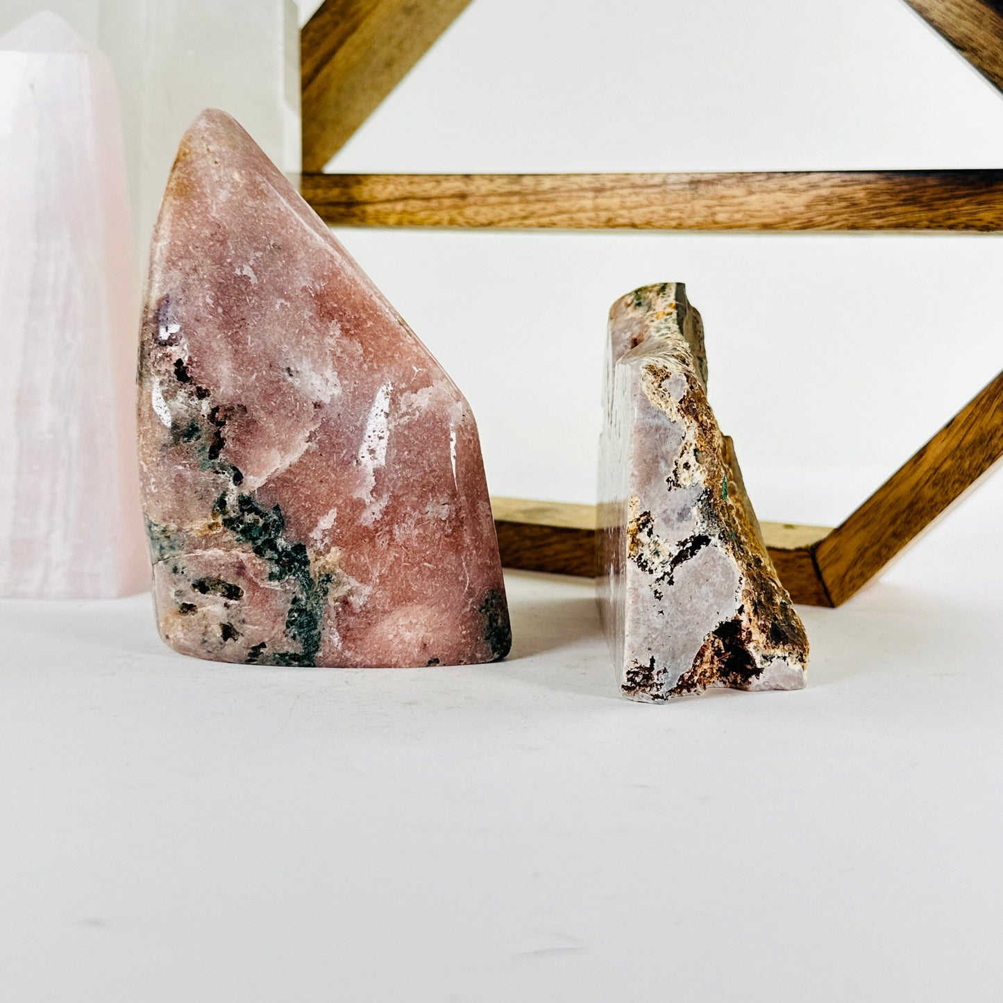 amethyst with decorations in the background