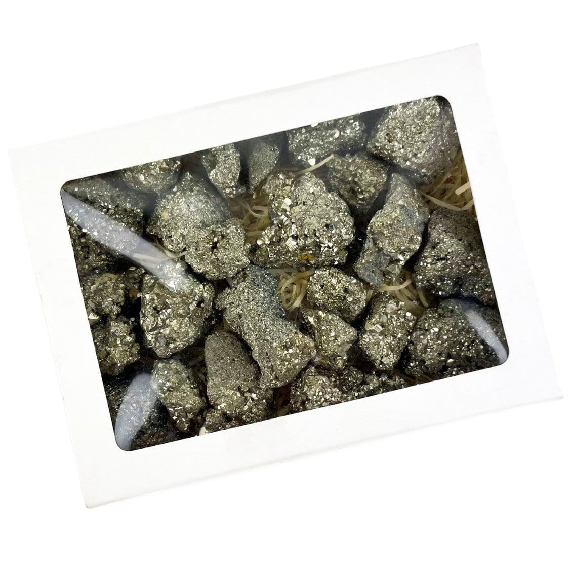 Box of Rough Pyrite