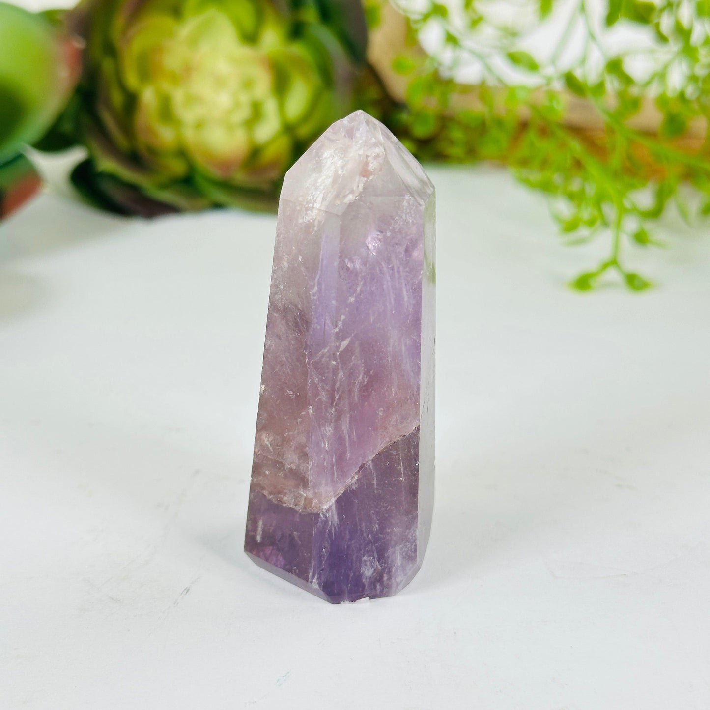 Amethyst Polished Crystal Point - One-of-a-Kind #2 side view