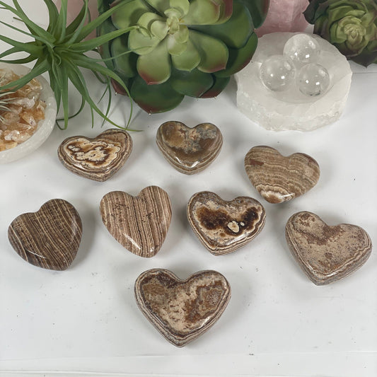 Aragonite Crystal Heart - You Choose #2 all variants top view