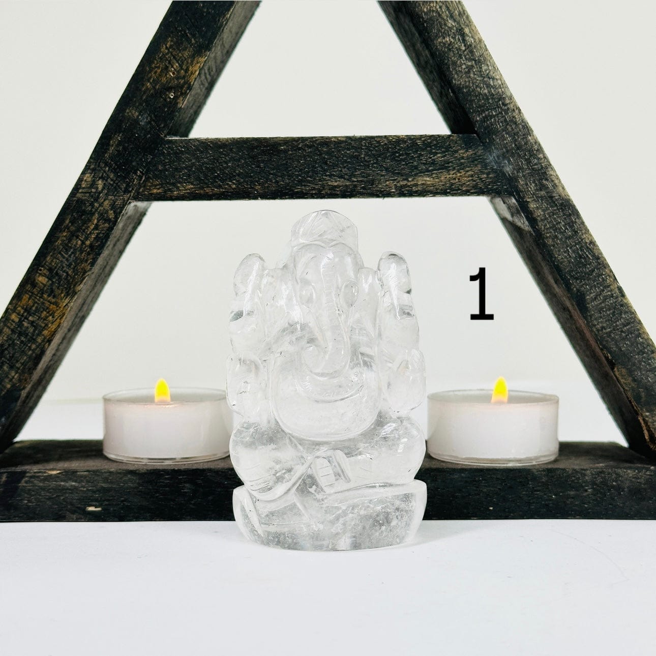 Ganesha Elephant crystal Quartz Carving variant one.