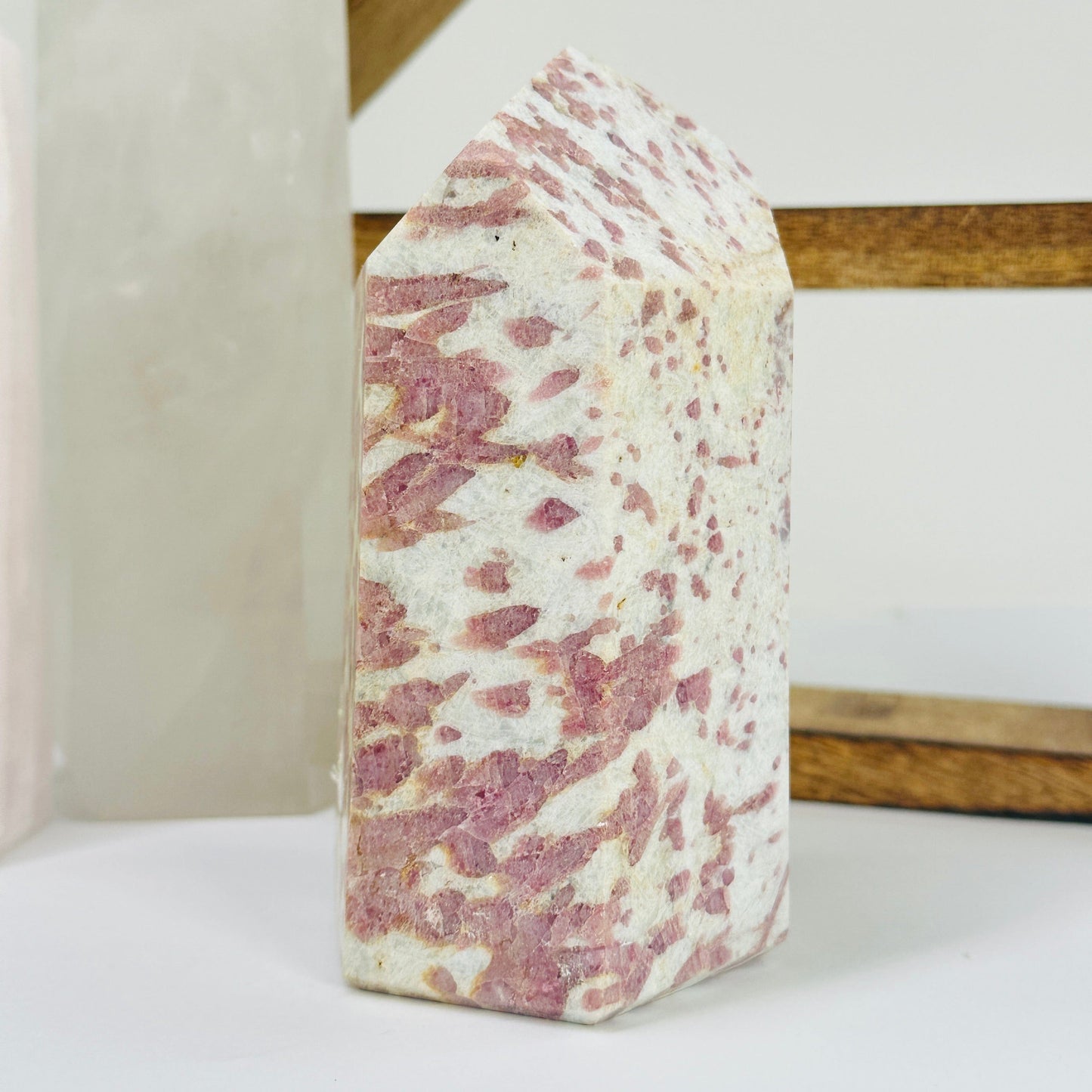 Pink Tourmaline on Matrix Crystal Point One-of-a-Kind