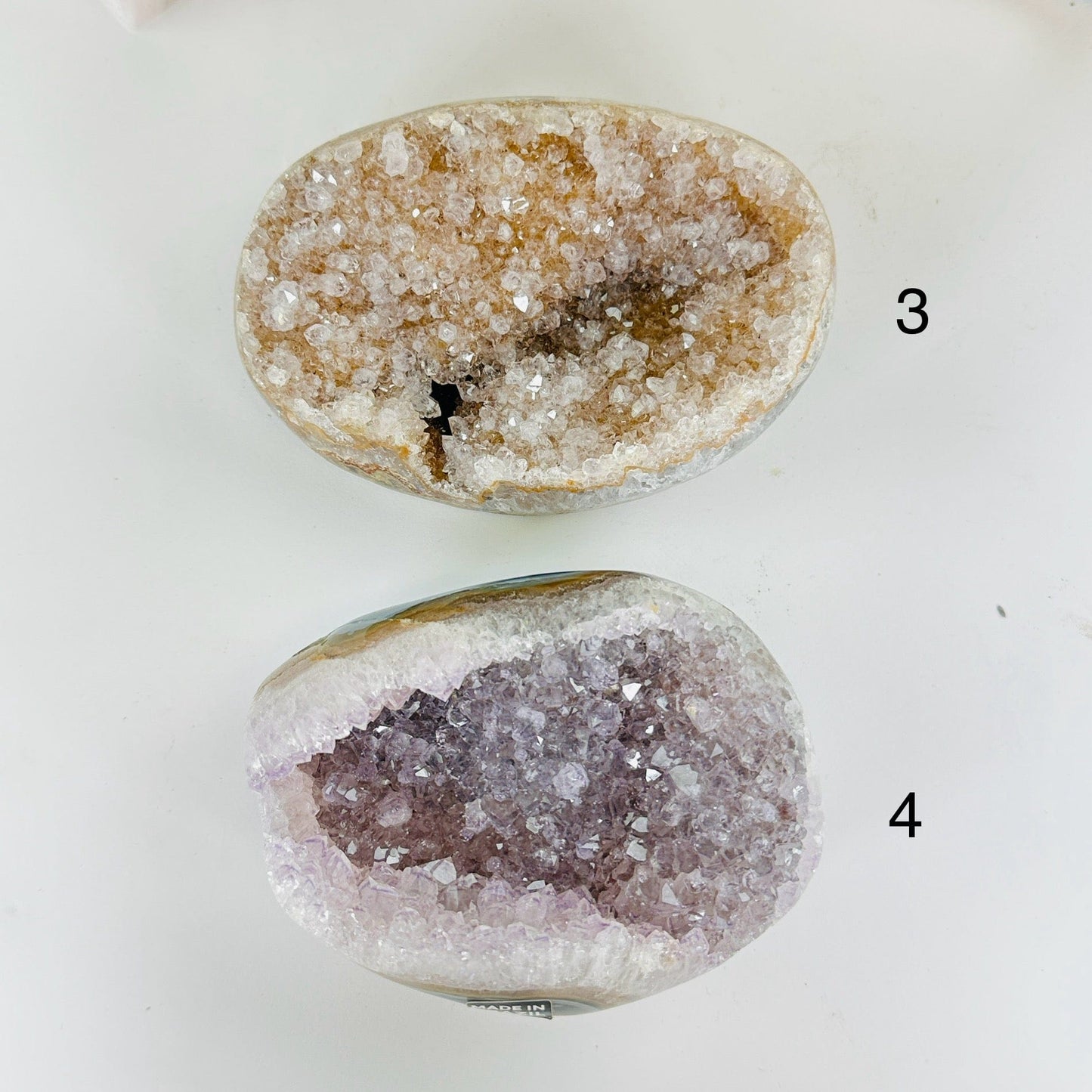 amethyst with decorations in the background
