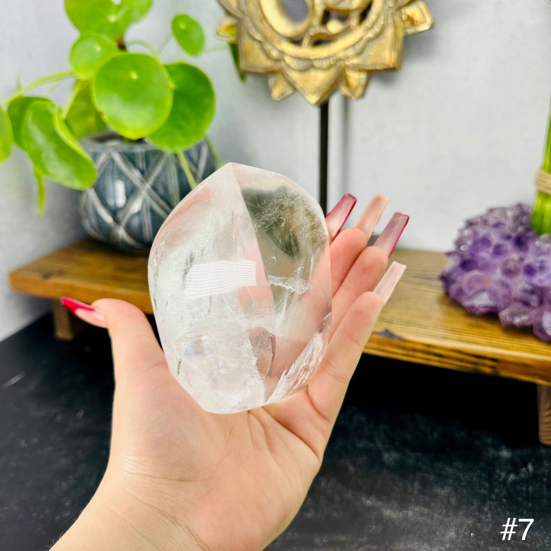 Crystal Quartz Flame Point - YOU CHOOSE - choice number seven front view