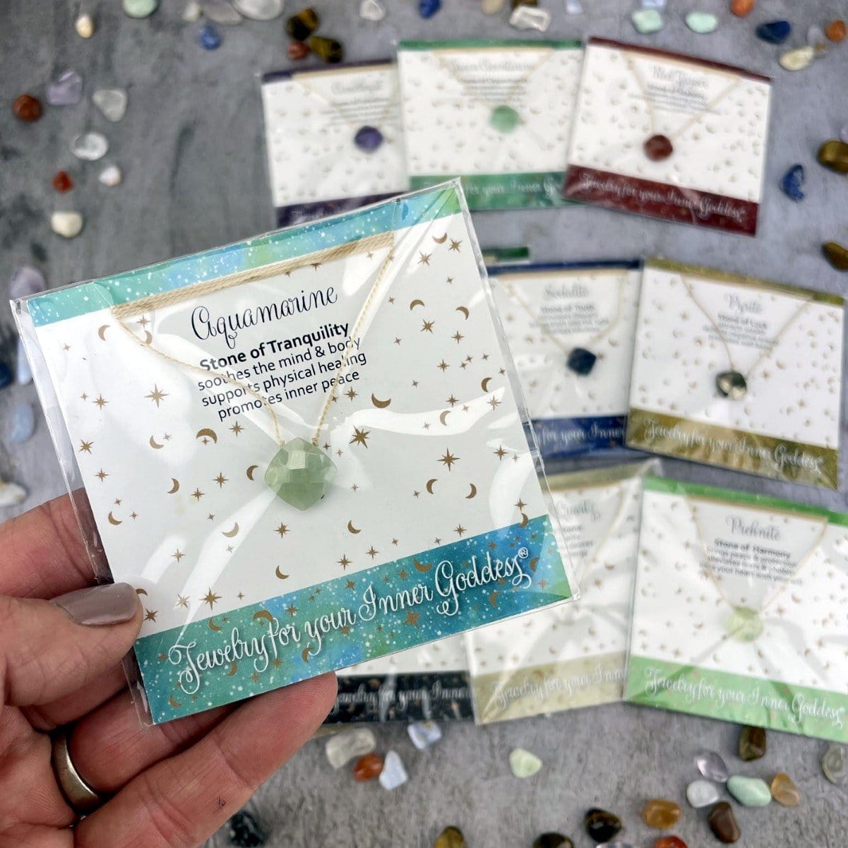 Gemstone Diamond Bead Finished Necklaces (N-DIA)