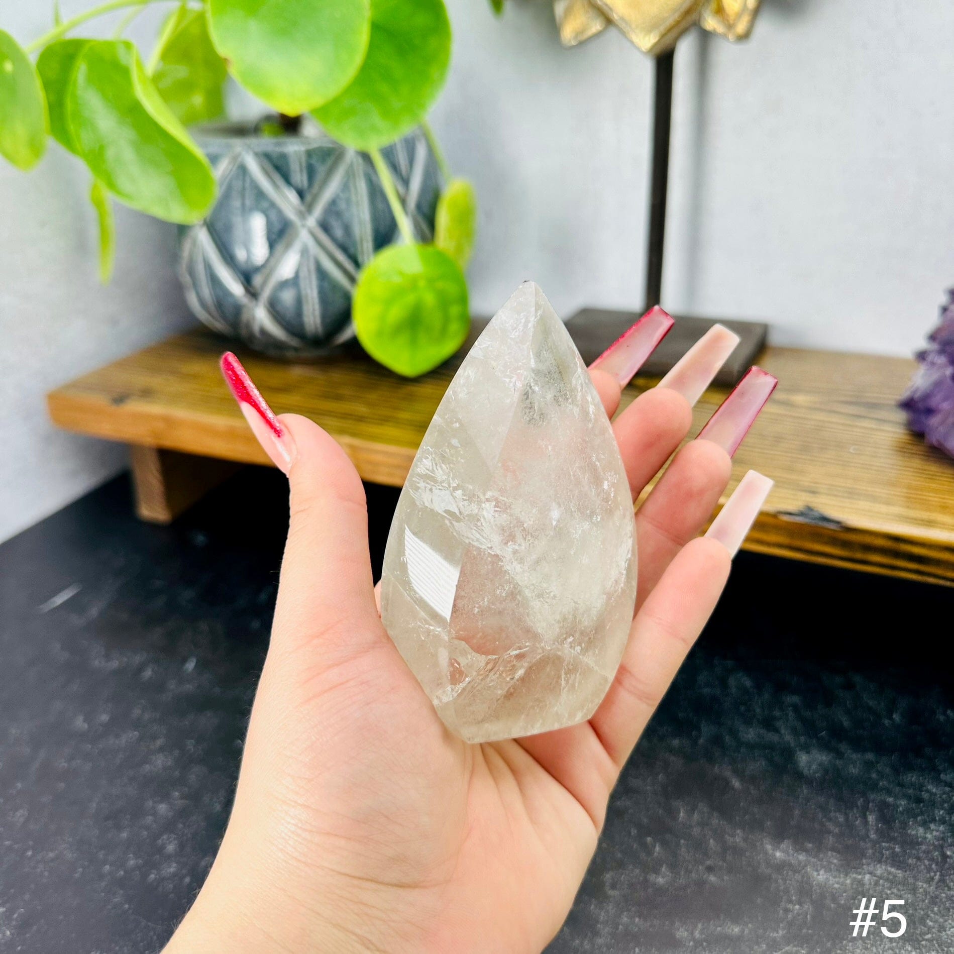 Crystal Quartz Flame Point - YOU CHOOSE - choice number five front view
