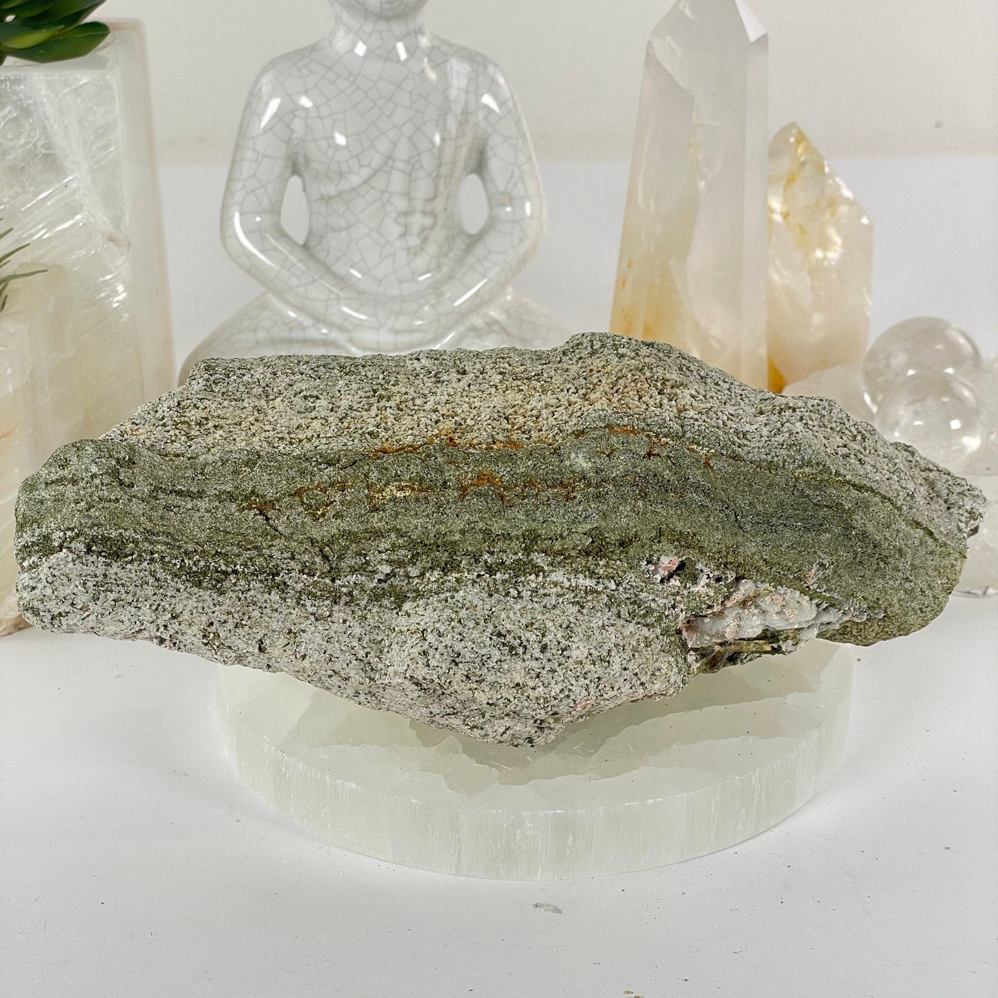 Epidote Crystal Cluster on Matrix - One-of-a-Kind #2 back view