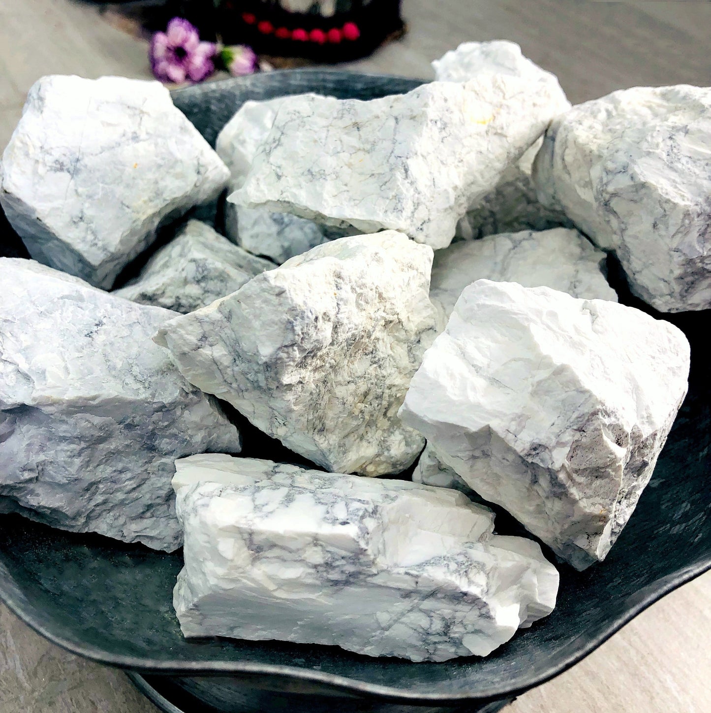 White Howlite Rough Stone - Large Natural Crystal