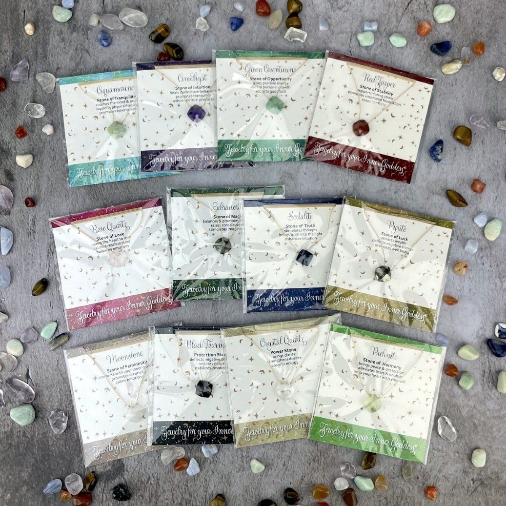 Gemstone Diamond Bead Finished Necklaces (N-DIA)