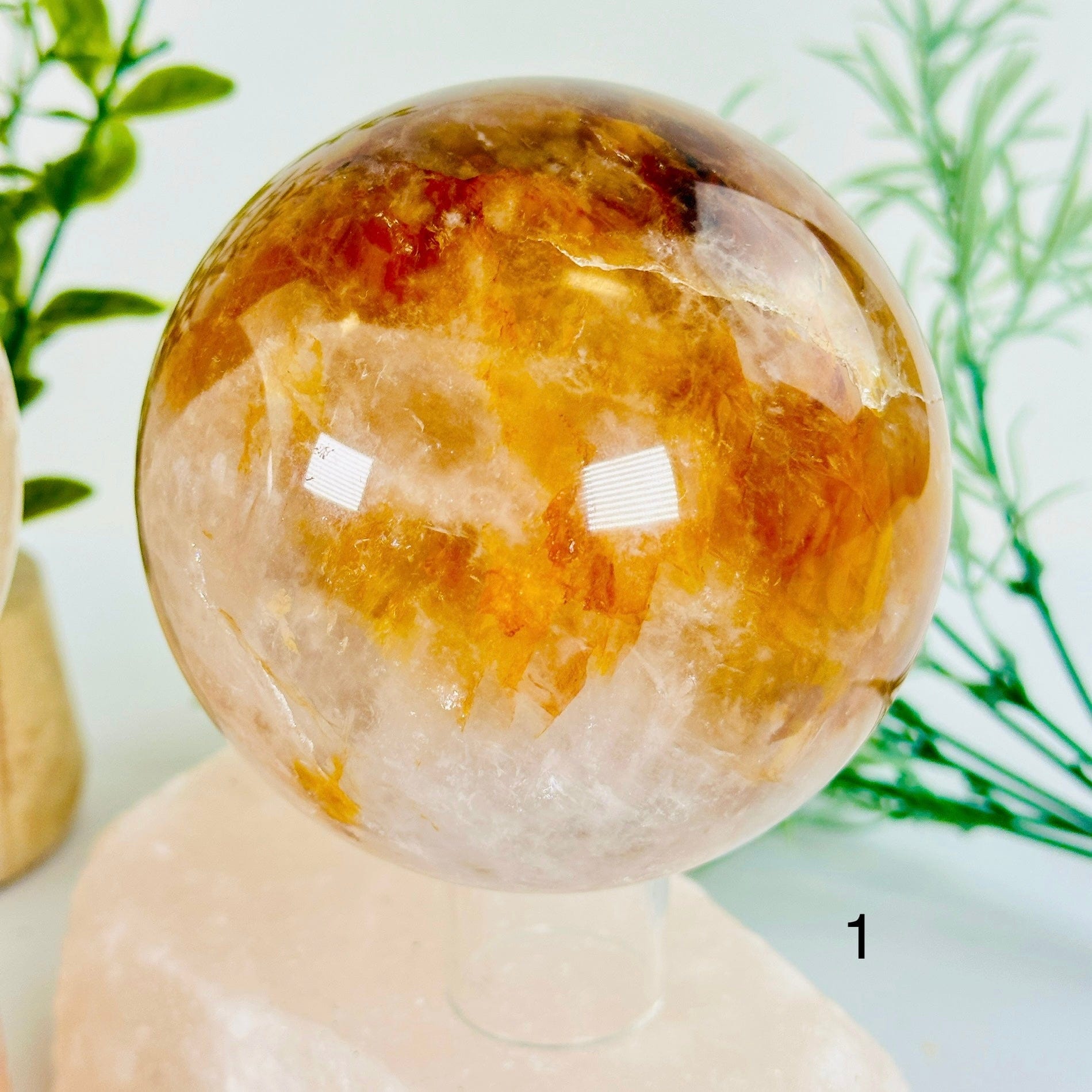Golden Healer Large Polished Crystal Sphere - You Choose #2 variant 1 labeled