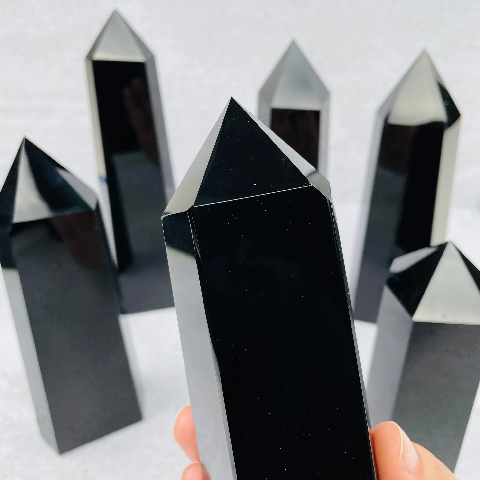 close up of the polished tips
