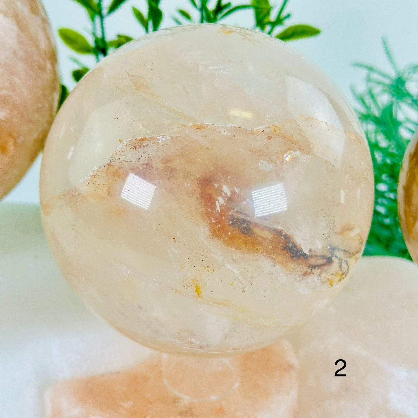 Golden Healer Large Polished Crystal Sphere - You Choose #2 variant 2 labeled