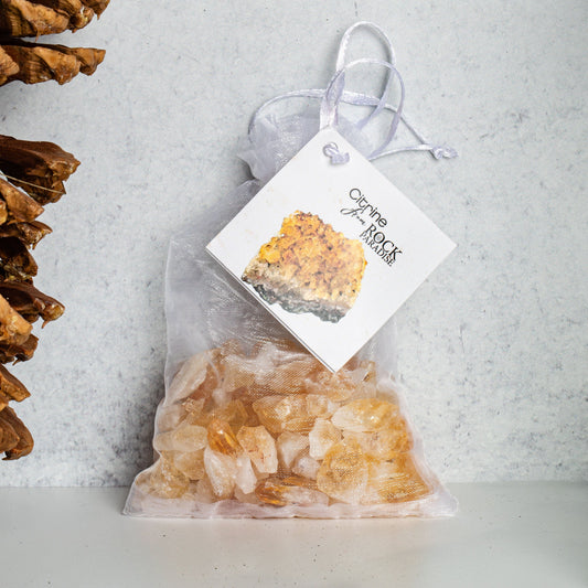 Citrine Stones - Golden Amethyst - Tied & Tagged in an Organza Bag