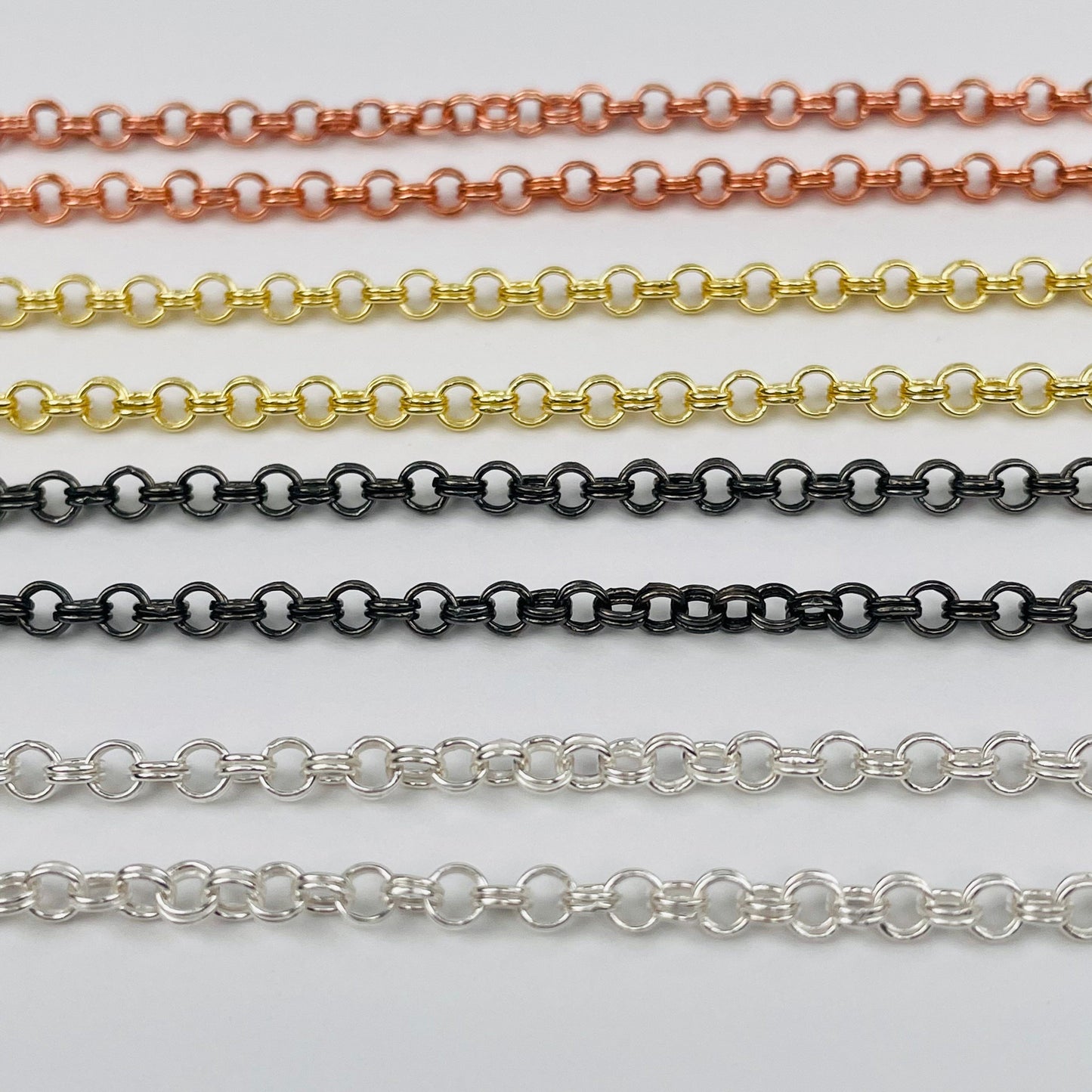 available in copper, gold, gunmetal and silver tones 