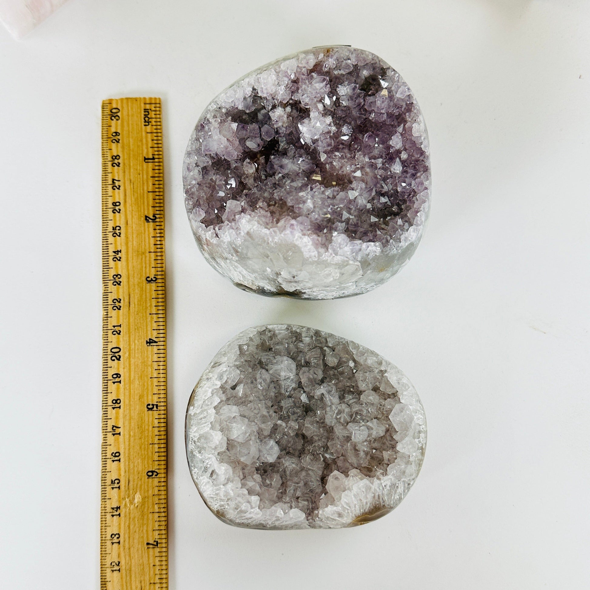 amethyst with decorations in the background