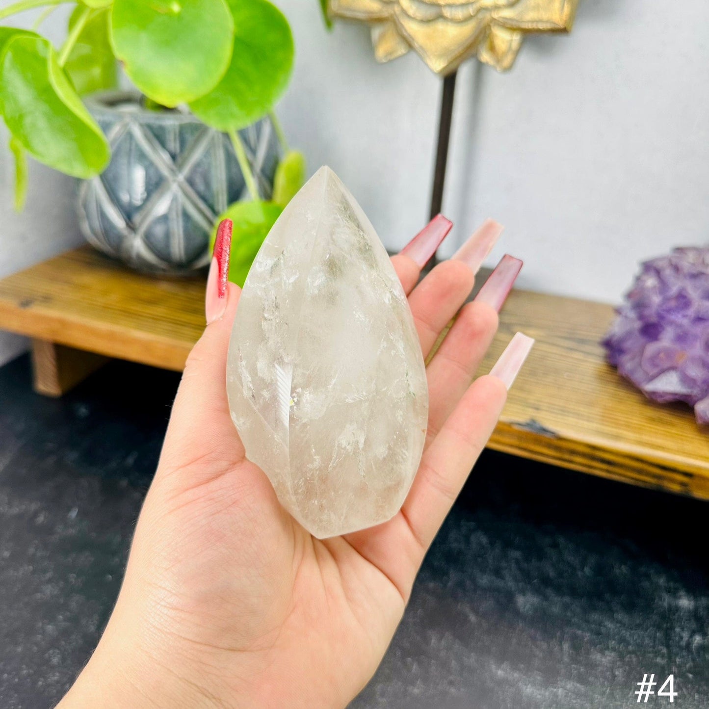 Crystal Quartz Flame Point - YOU CHOOSE - choice number four front view
