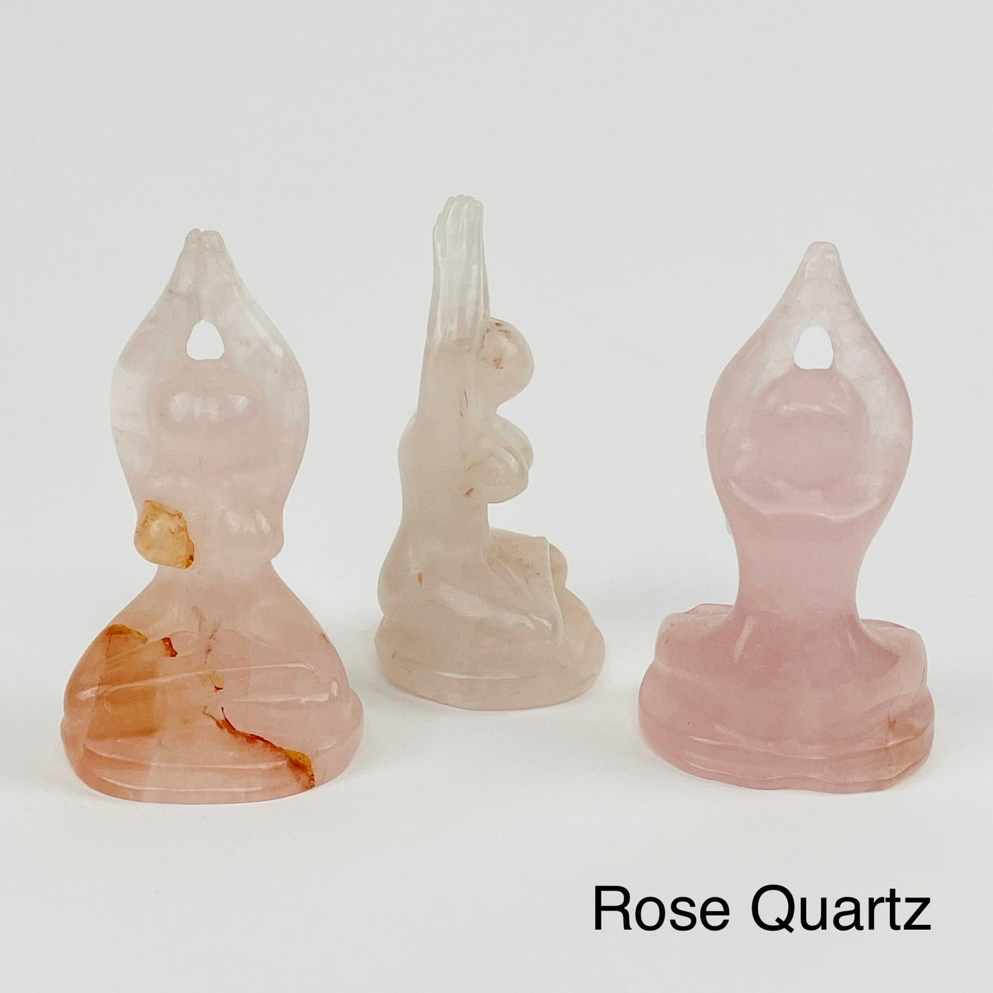 meditating goddess available in rose quartz 
