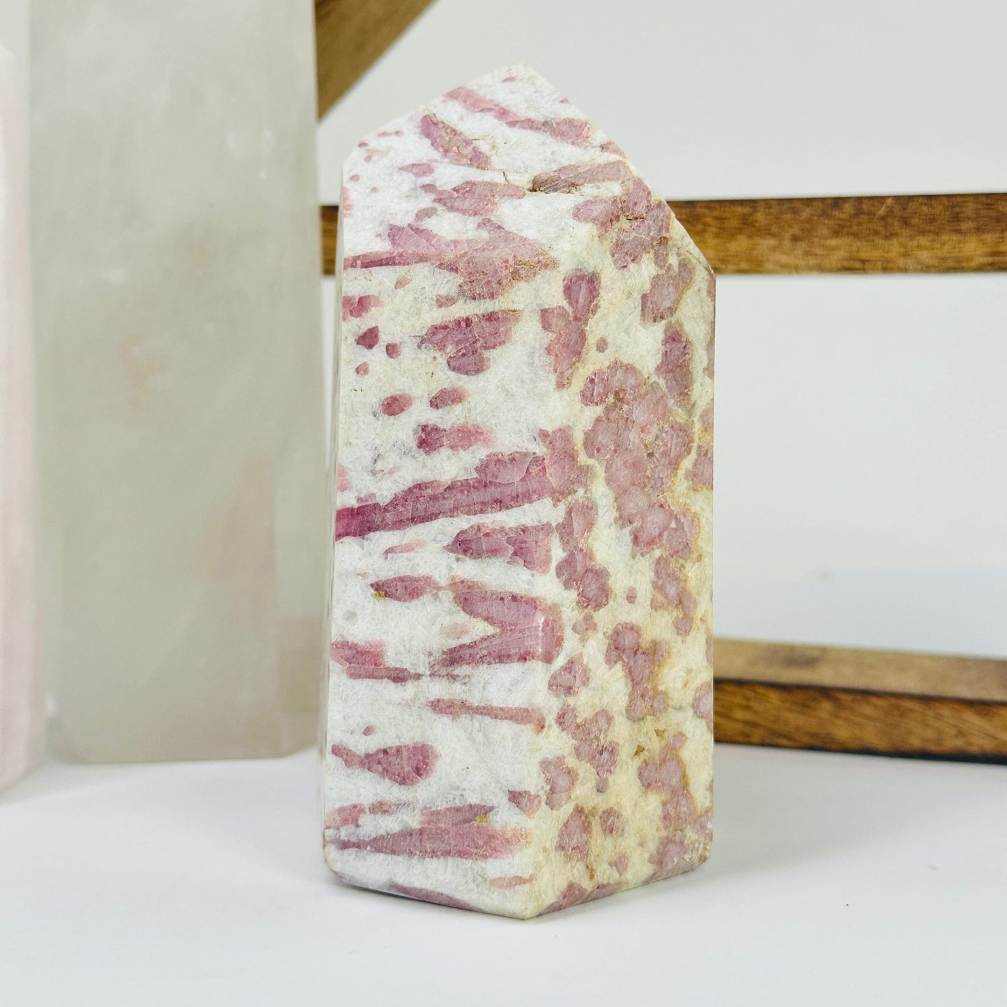 Pink Tourmaline on Matrix Crystal Point One-of-a-Kind
