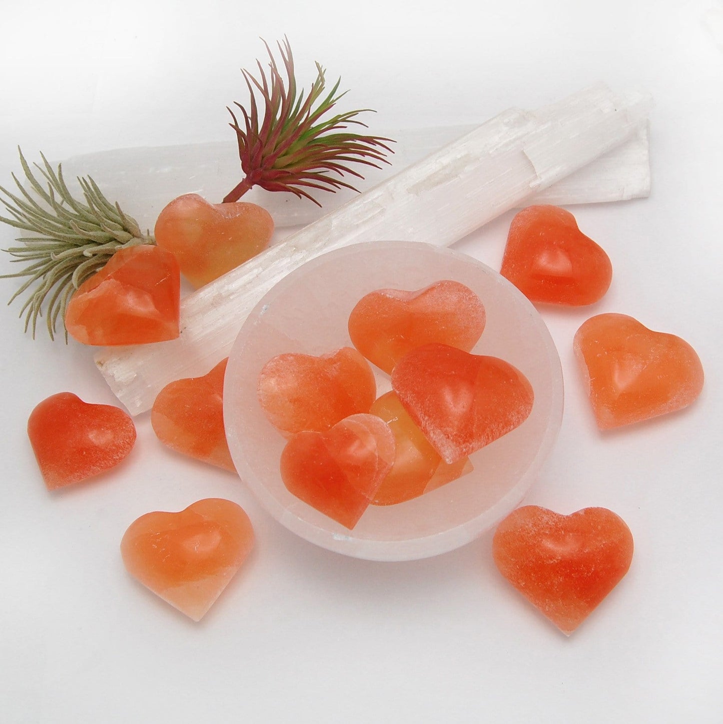 multiple hearts displayed to show the slight differences in the sizes 