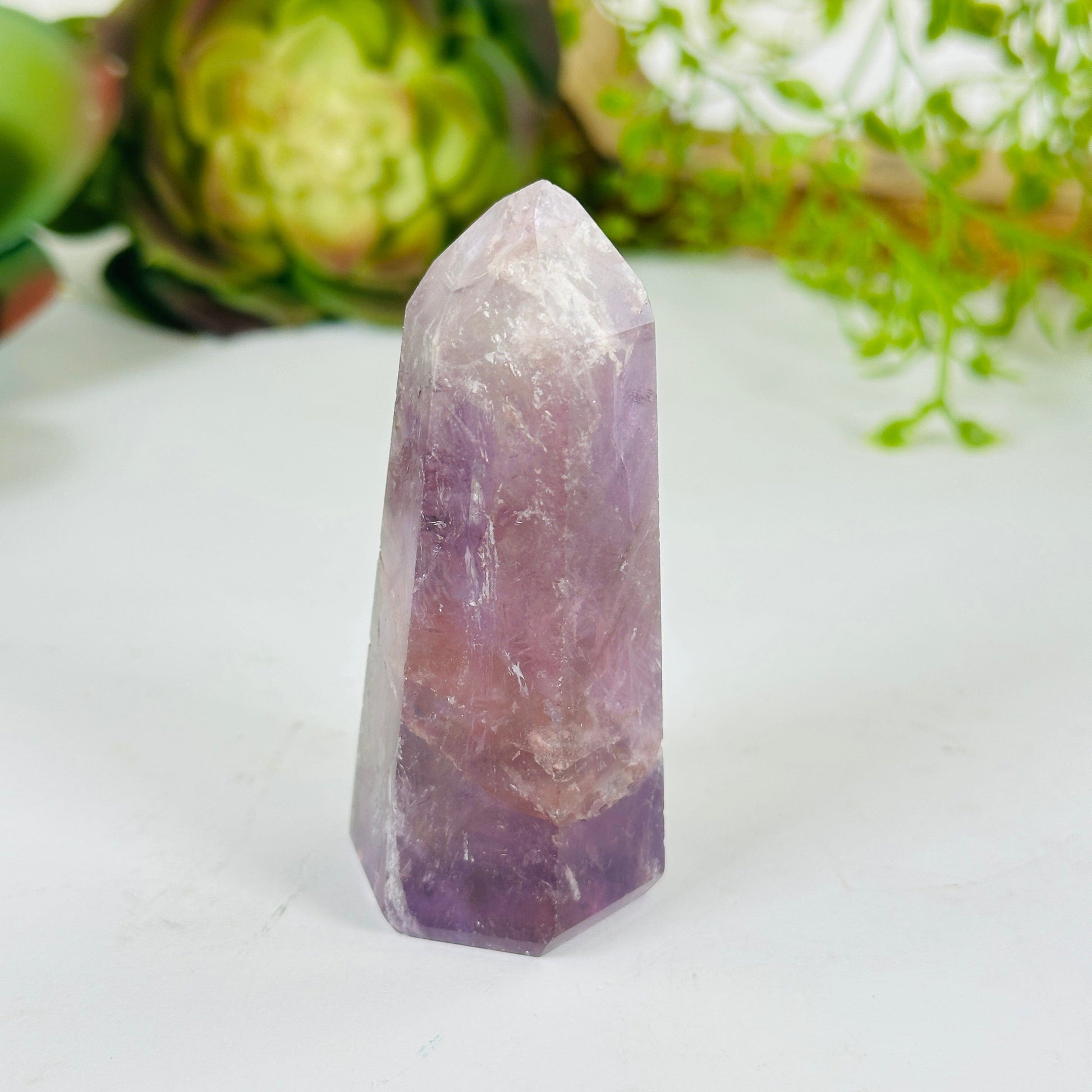Amethyst Polished Crystal Point - One-of-a-Kind #2 side view