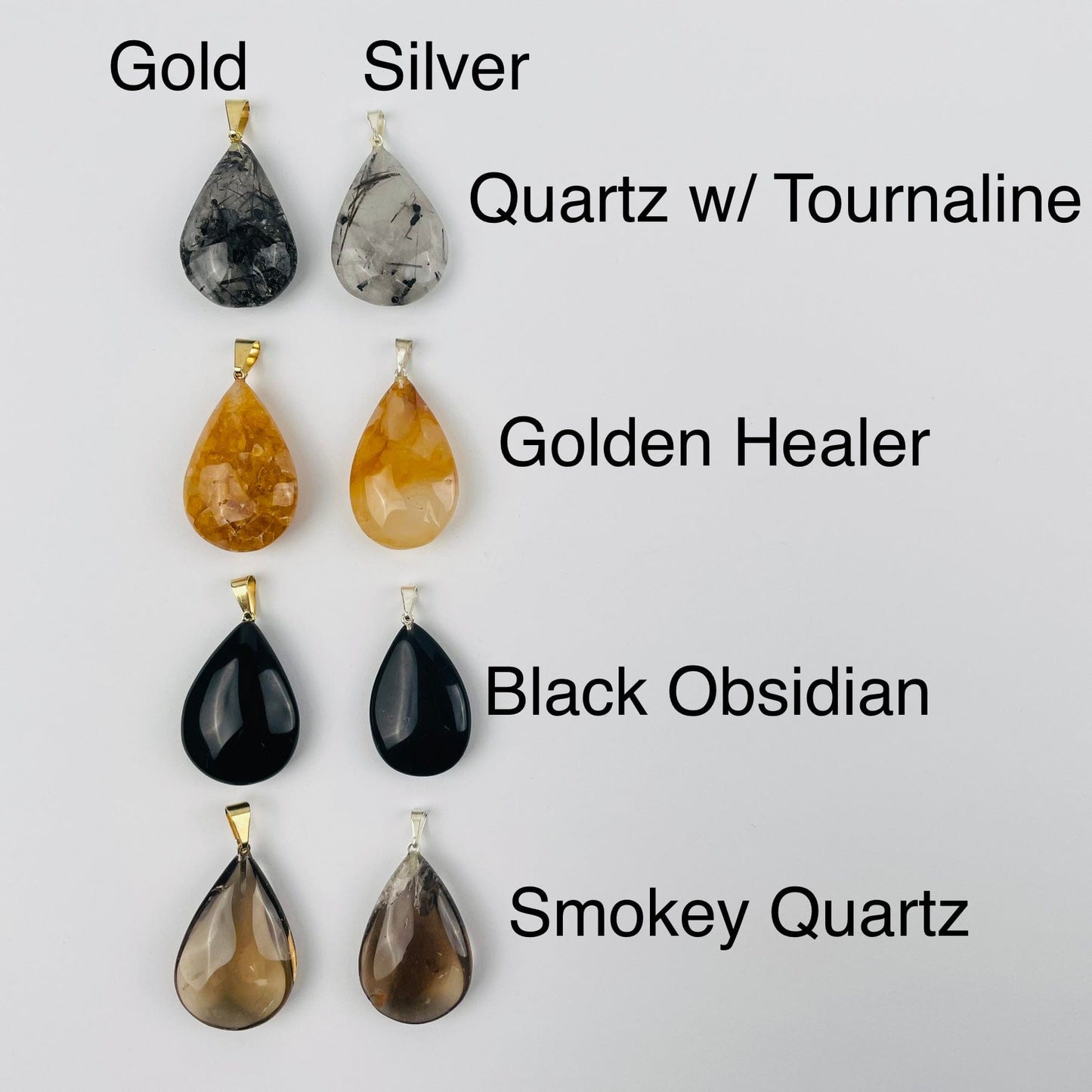 Crystal Teardrop Pendants