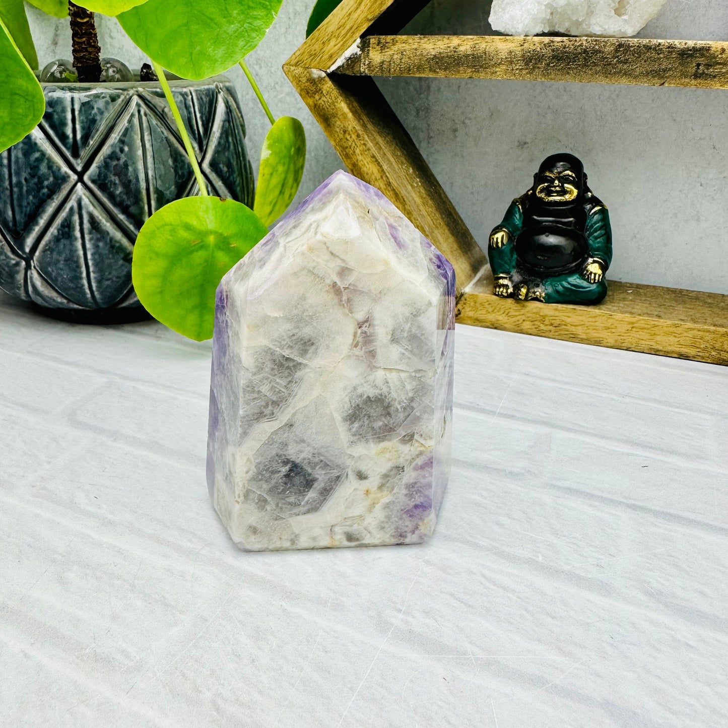 Amethyst Chevron Polished Point.