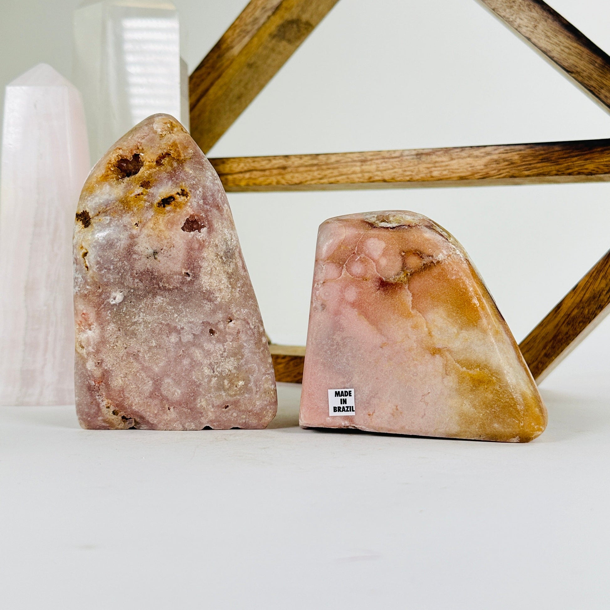 amethyst with decorations in the background