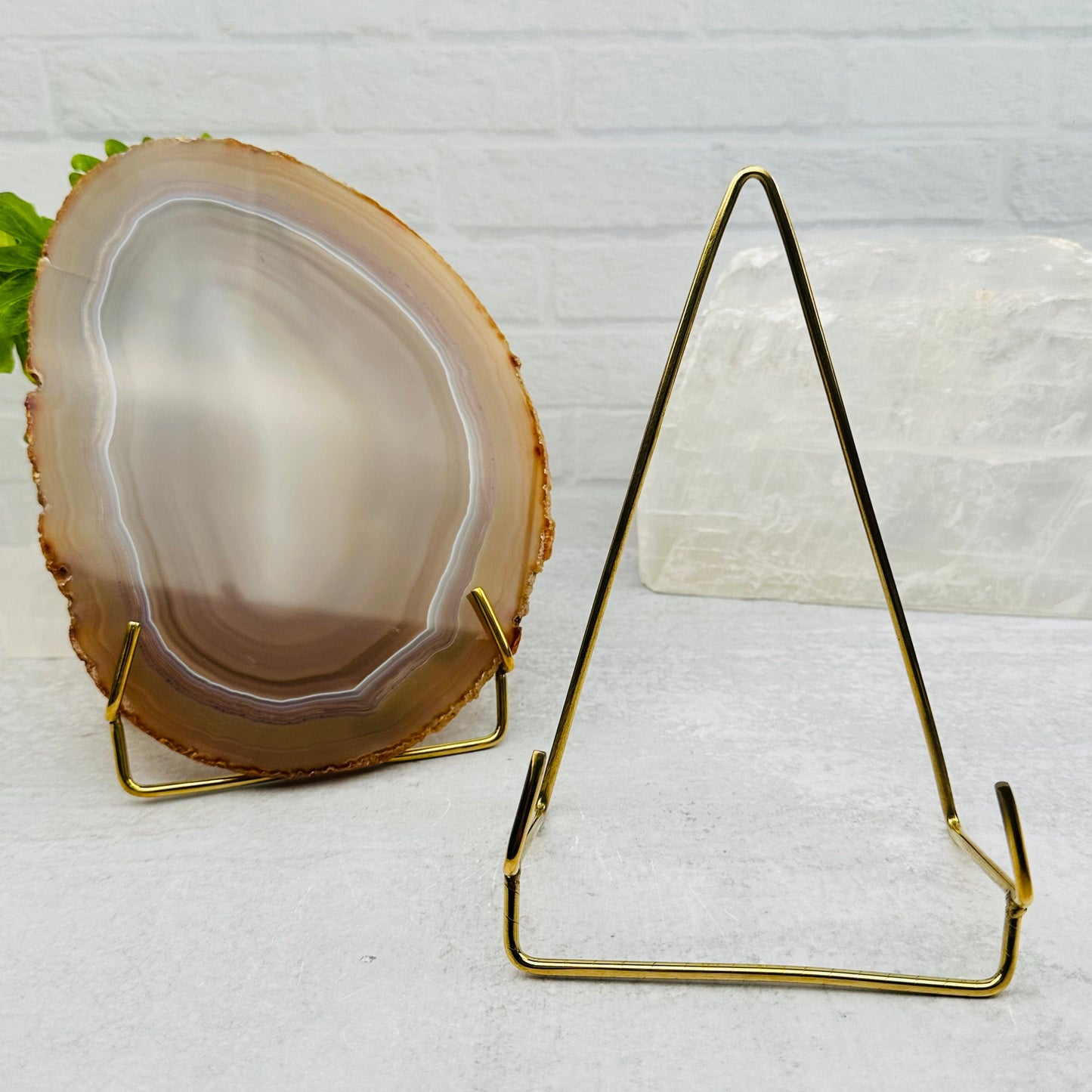 Crystal Slice Holder- Slab Stand of Brass