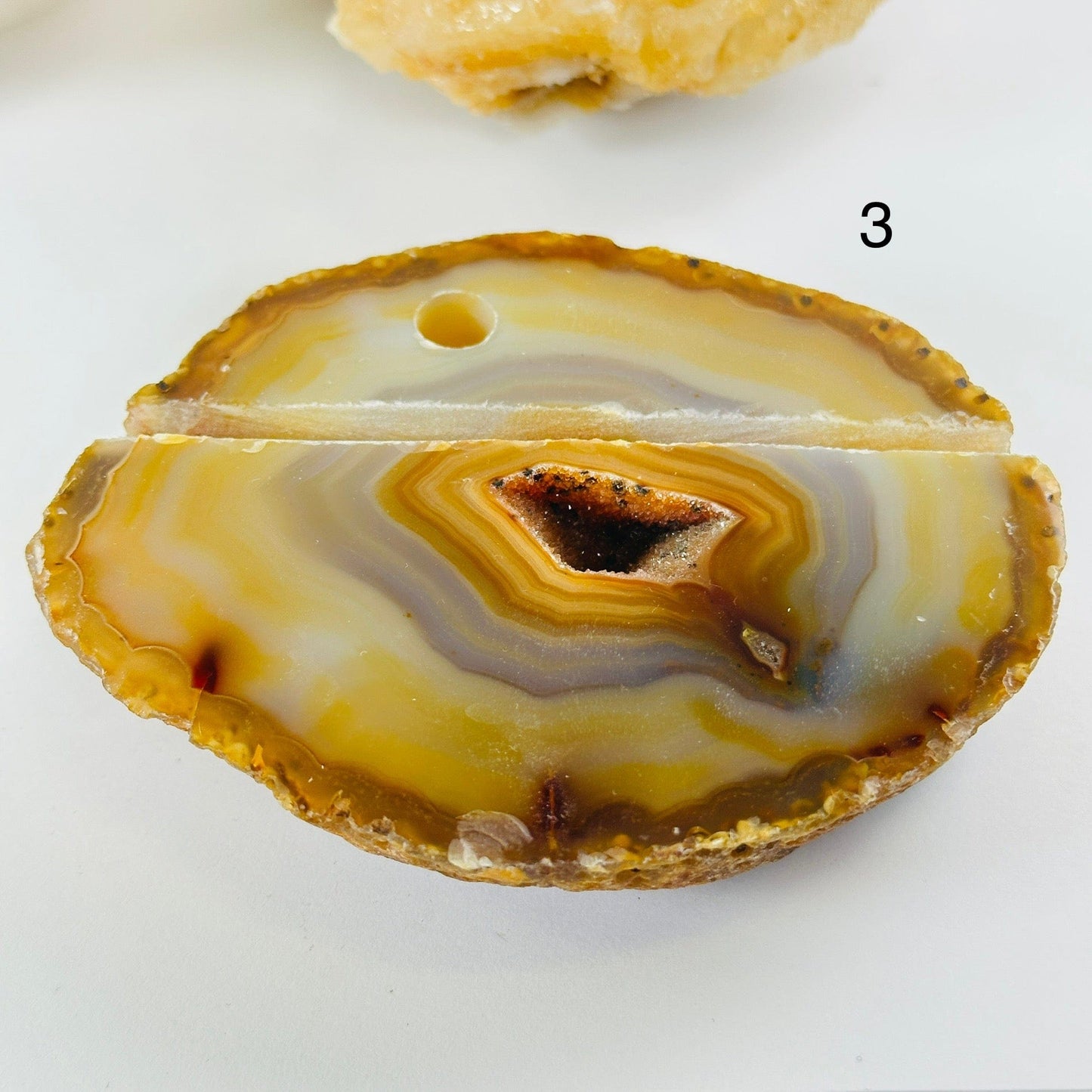 Agate Geode Crystal Business Card and Pen Holder - You Choose variant 2 labeled