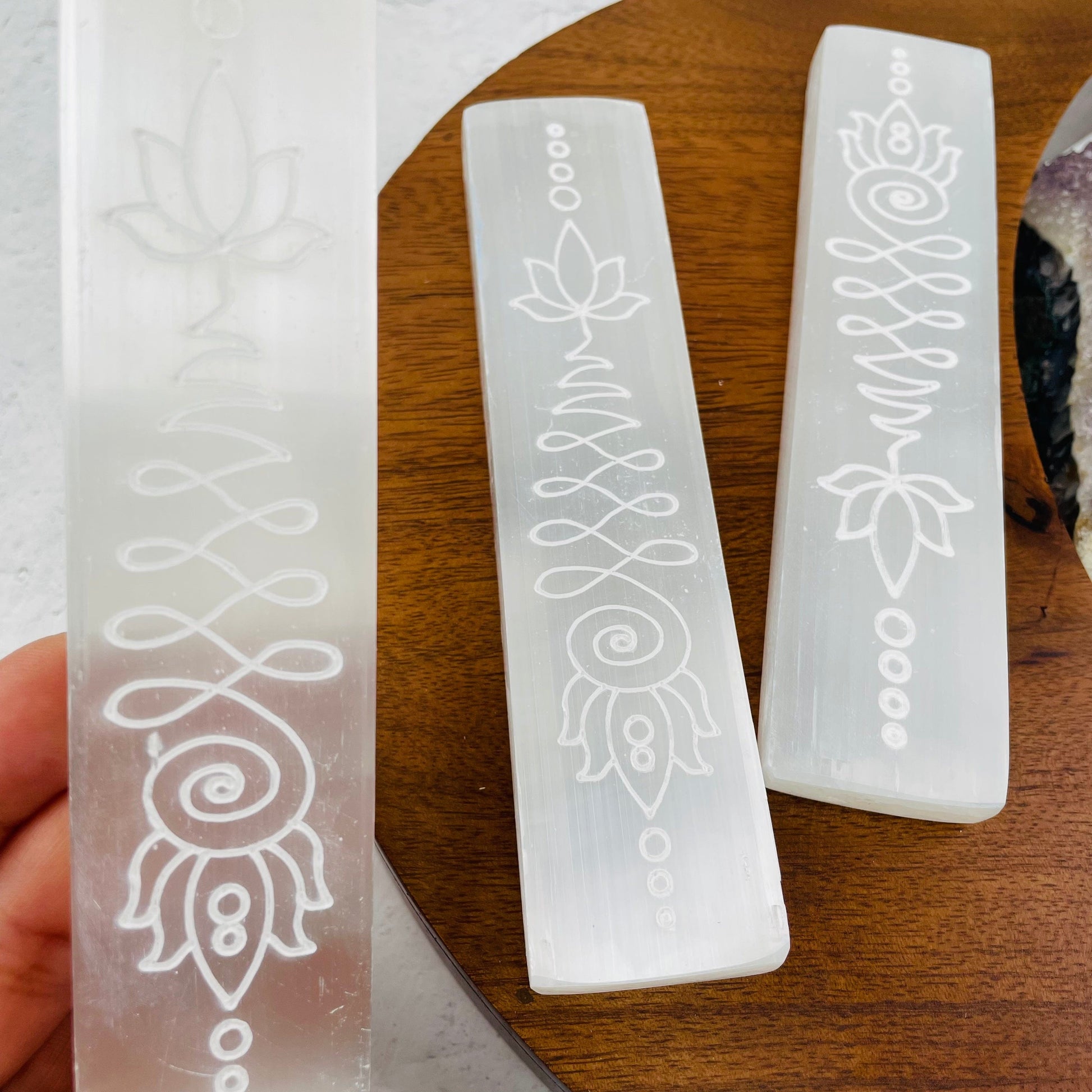 Selenite Bars 6"- Long Polished Charging Station