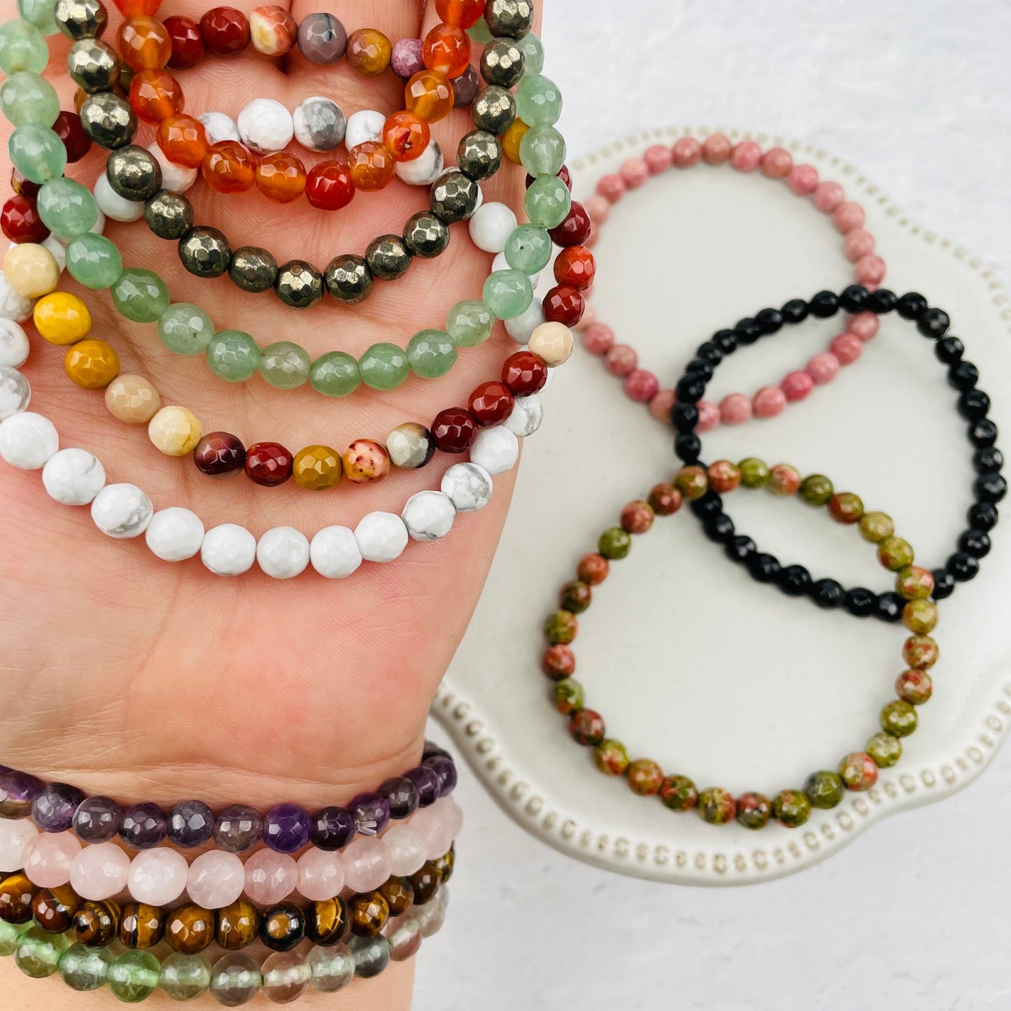 bracelets in hand for size reference 