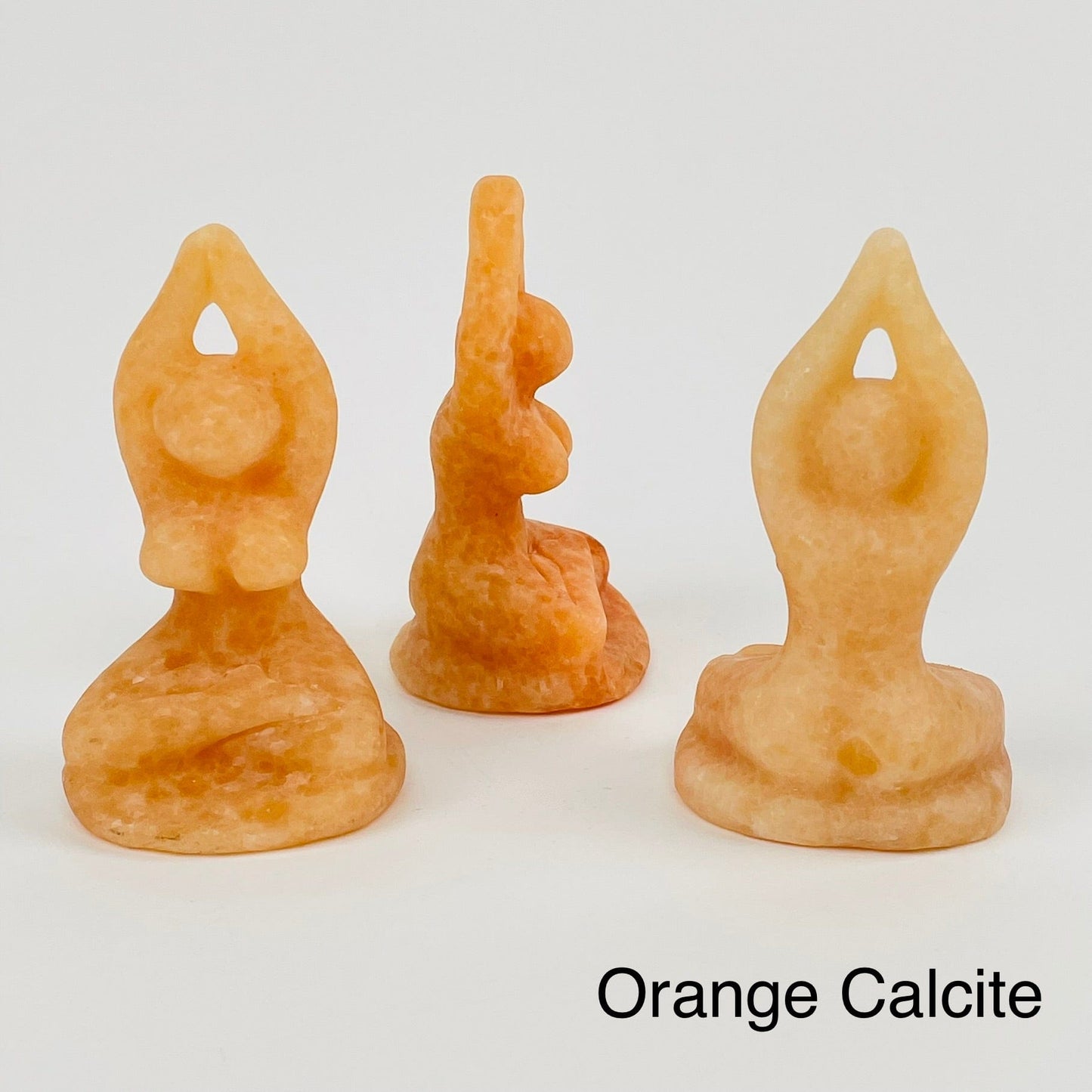 meditating goddess available in orange calcite 
