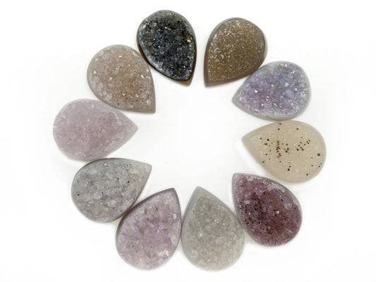 druzy teardrops in a circle