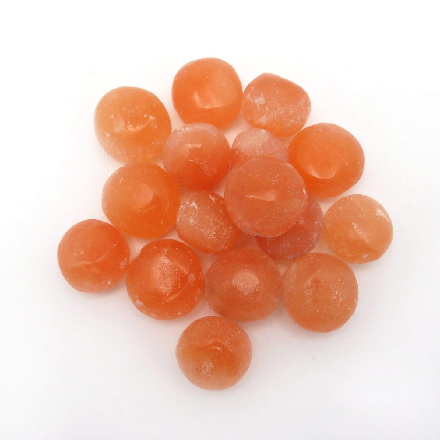 Orange Selenite Tumbled Stones - 1 lb Bulk Freeform Crystals