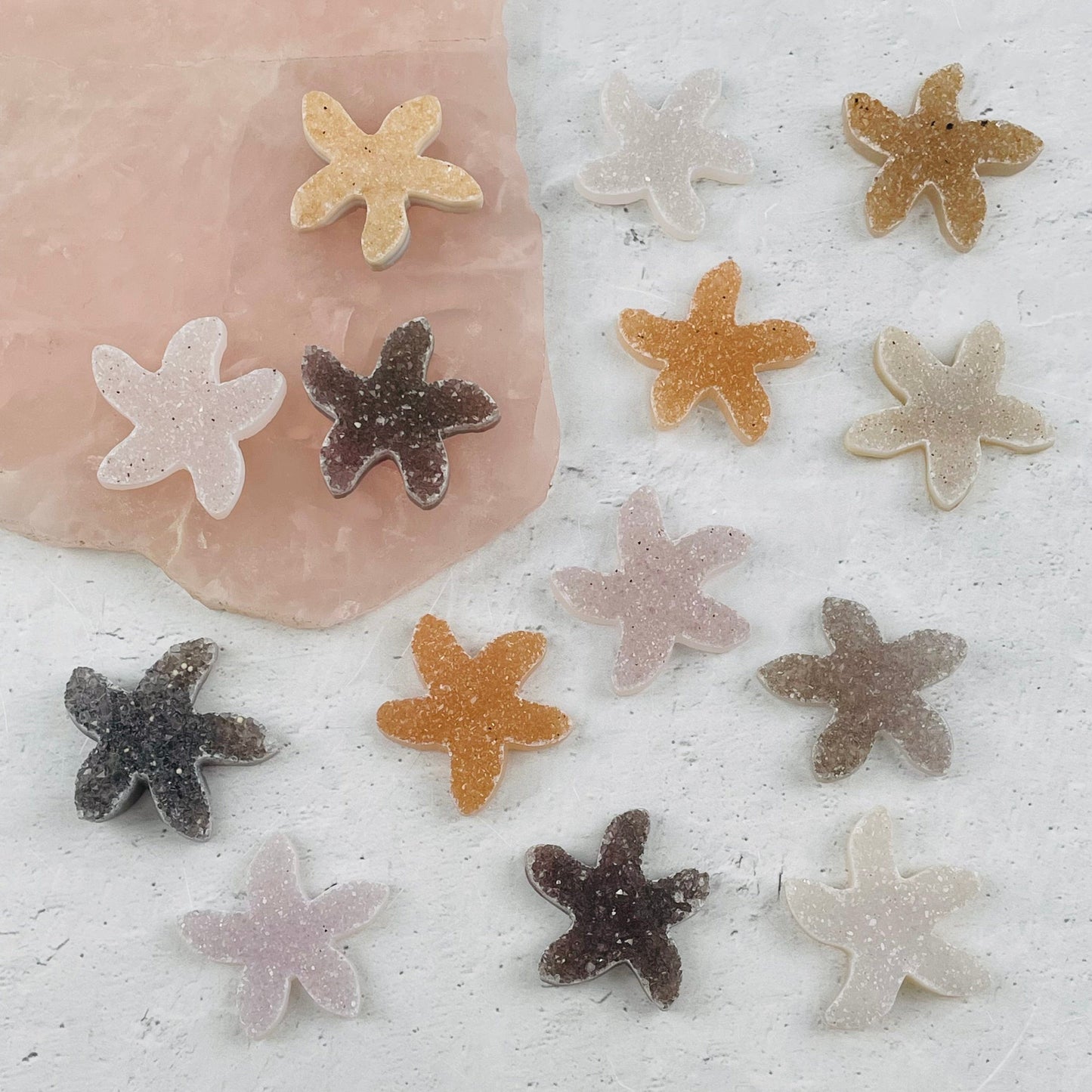 multiple cabochons displayed to show the differences in the color shades 