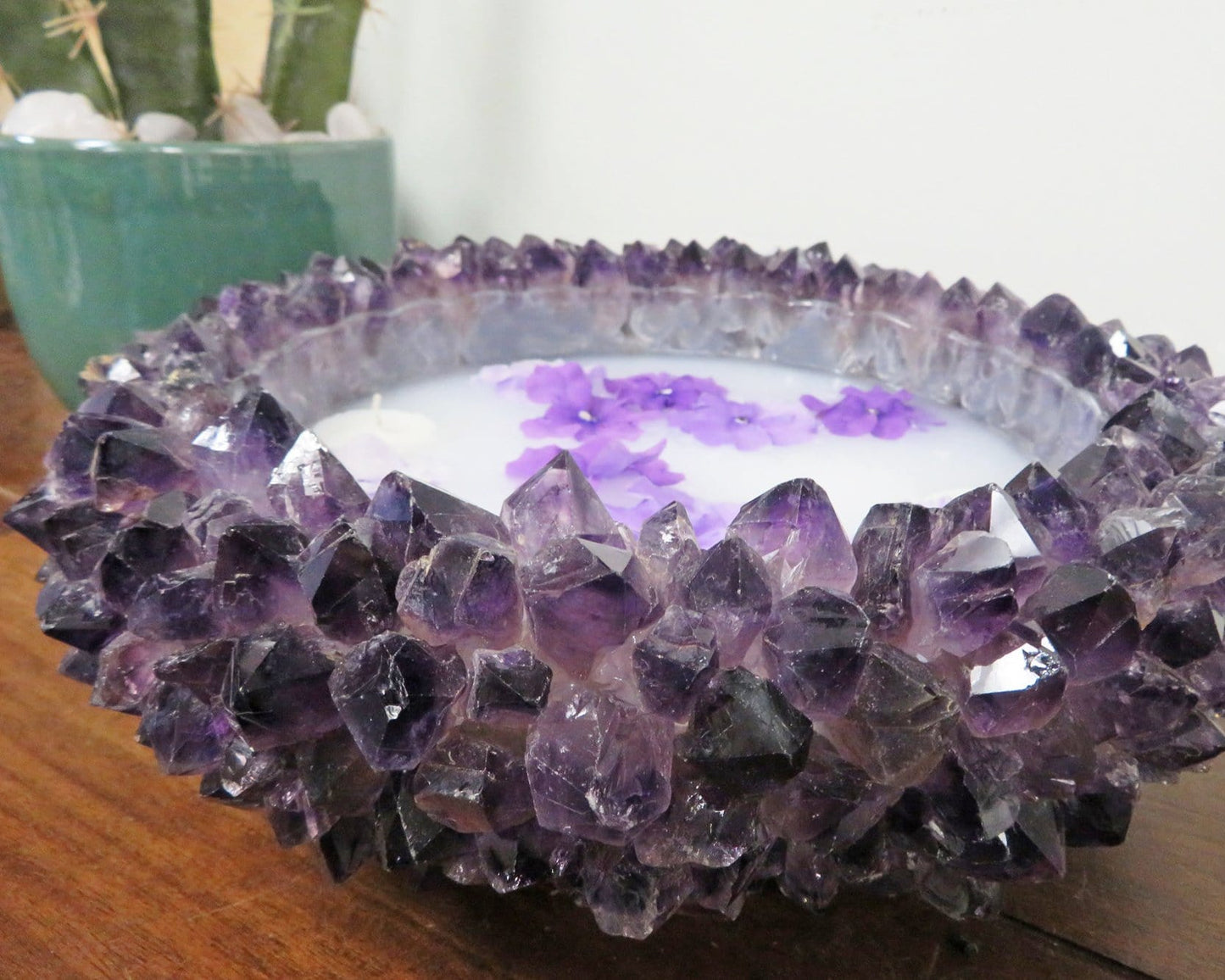close up of amethyst bowl