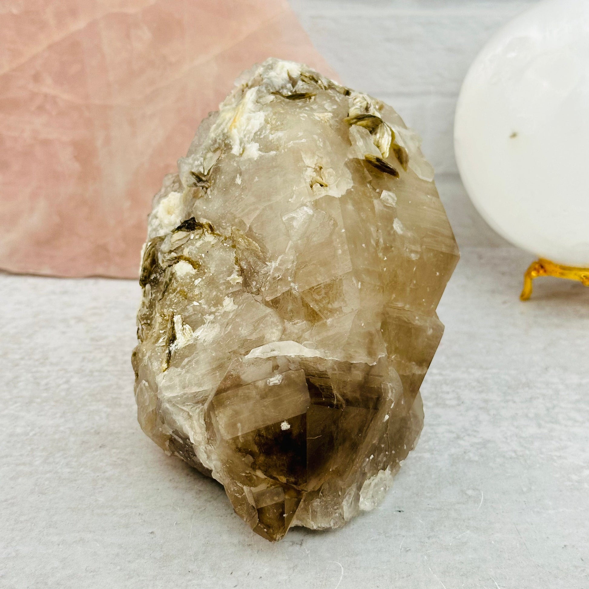 back side of the crystal cluster 