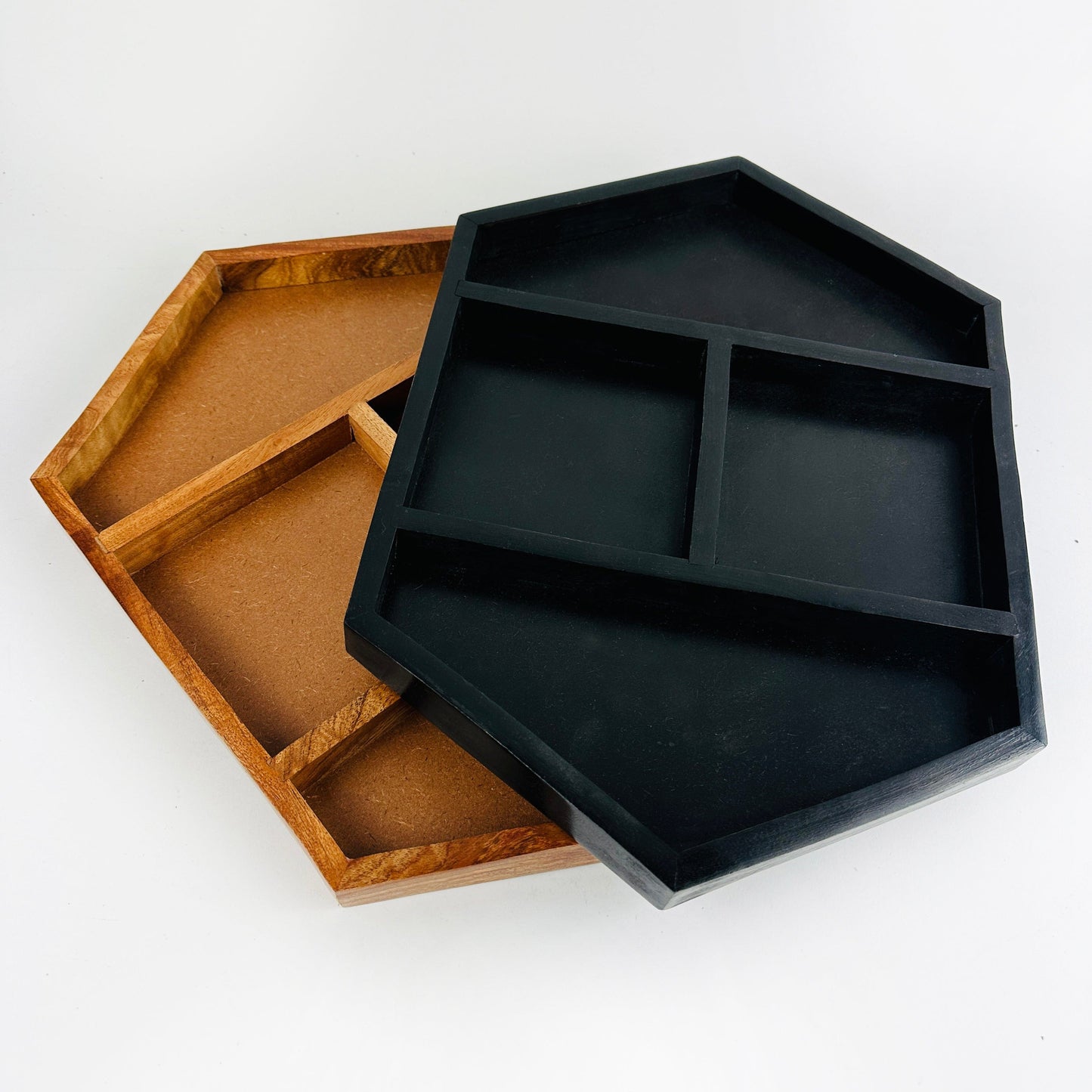 Crystal Display Wood Trays 