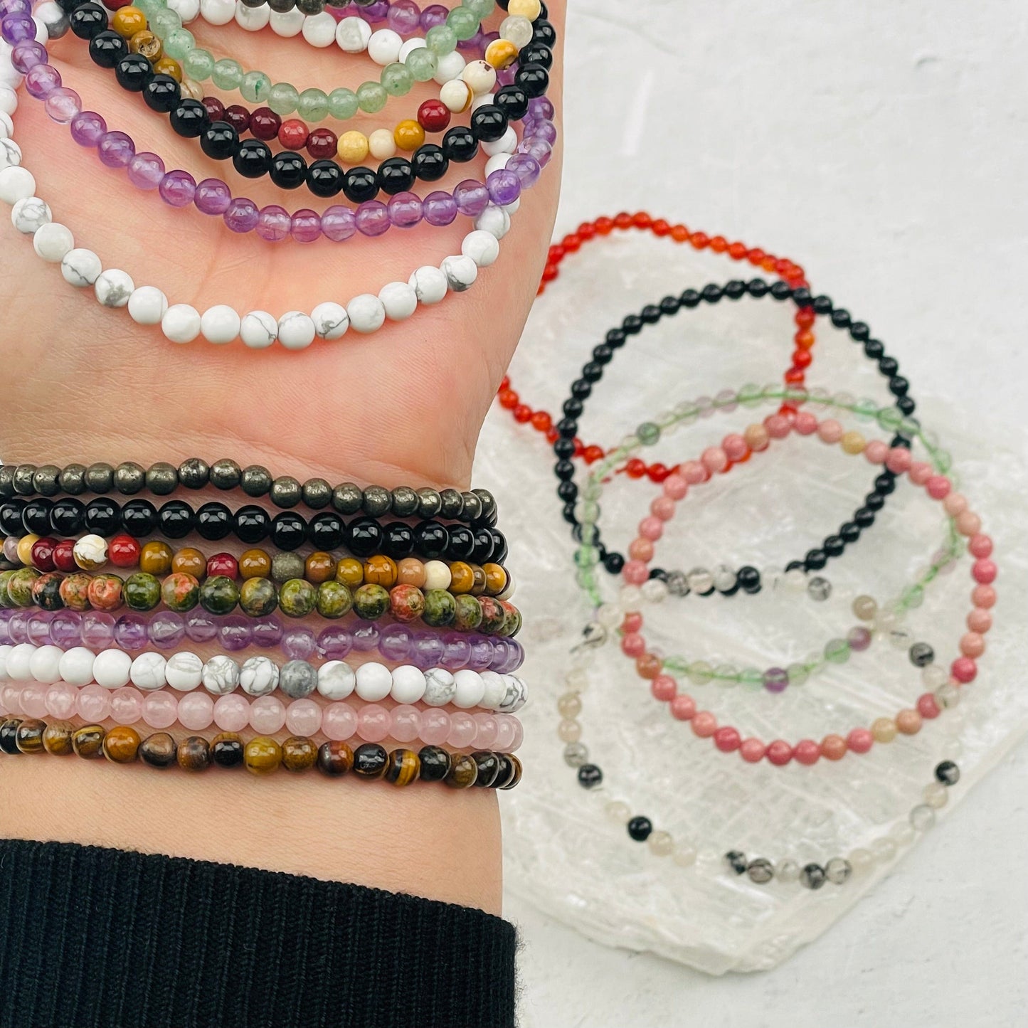 4mm Gemstone Bracelets - You Select the Gemstone -