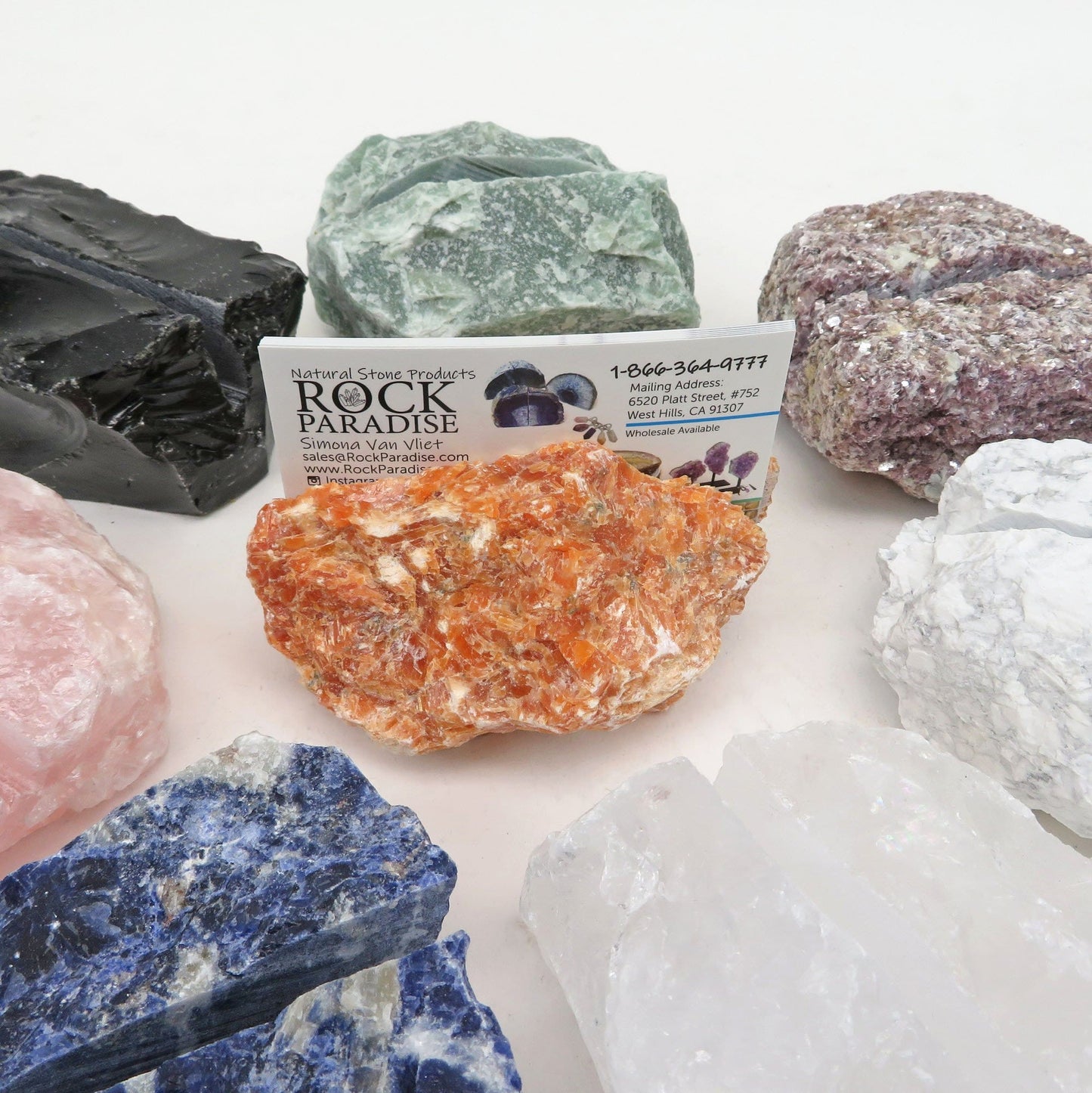 Natural Stone Business Card - in a circle
